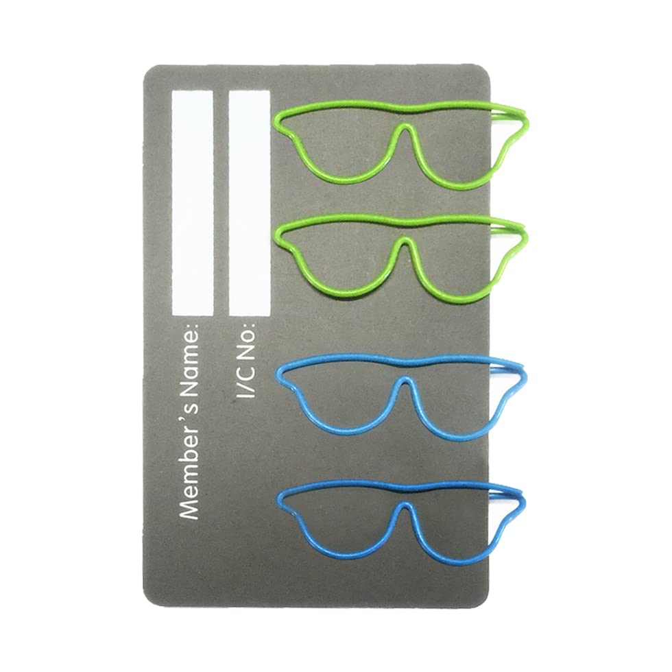Muka 100 PCS Cute Glasses-Shaped Paper Clips - 1.8