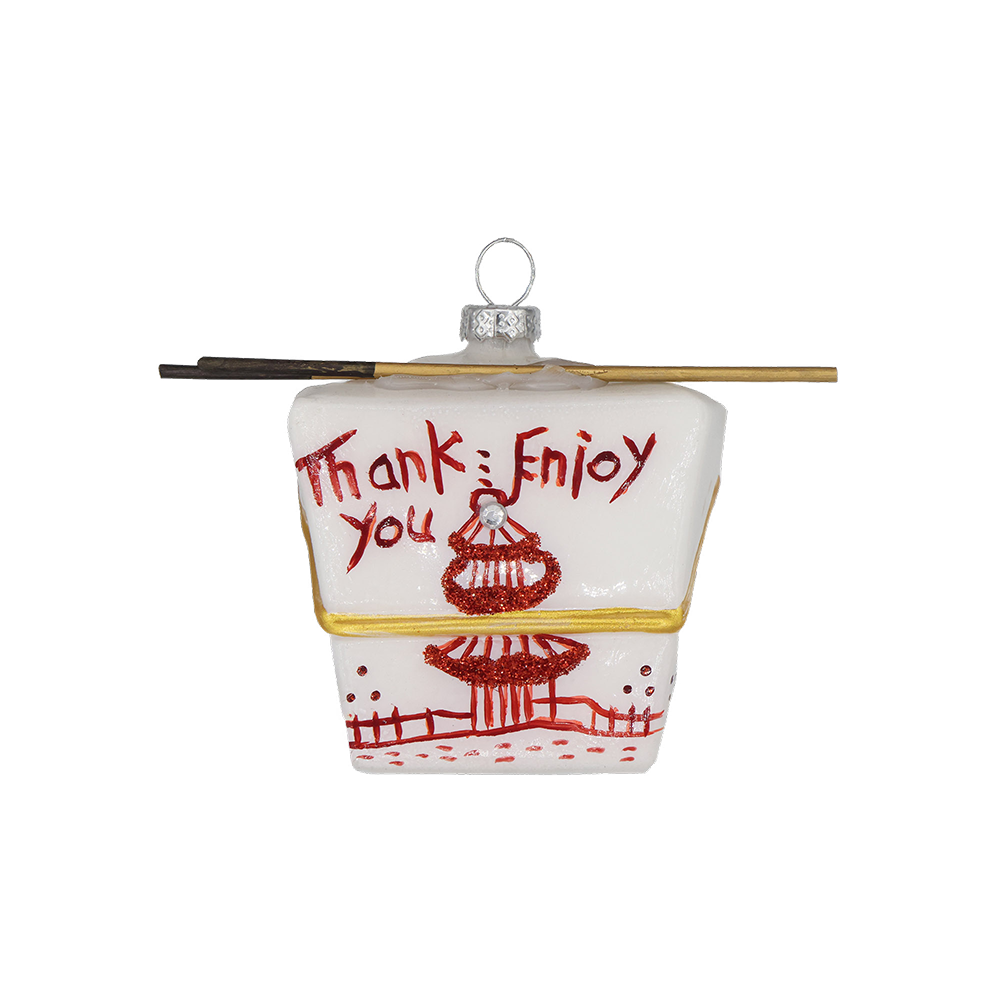 Chinese Take Out Ornament - Asian-Inspired Christmas Tree Decor - Perfect for Holiday Home Decor, Office, and Gift Giving