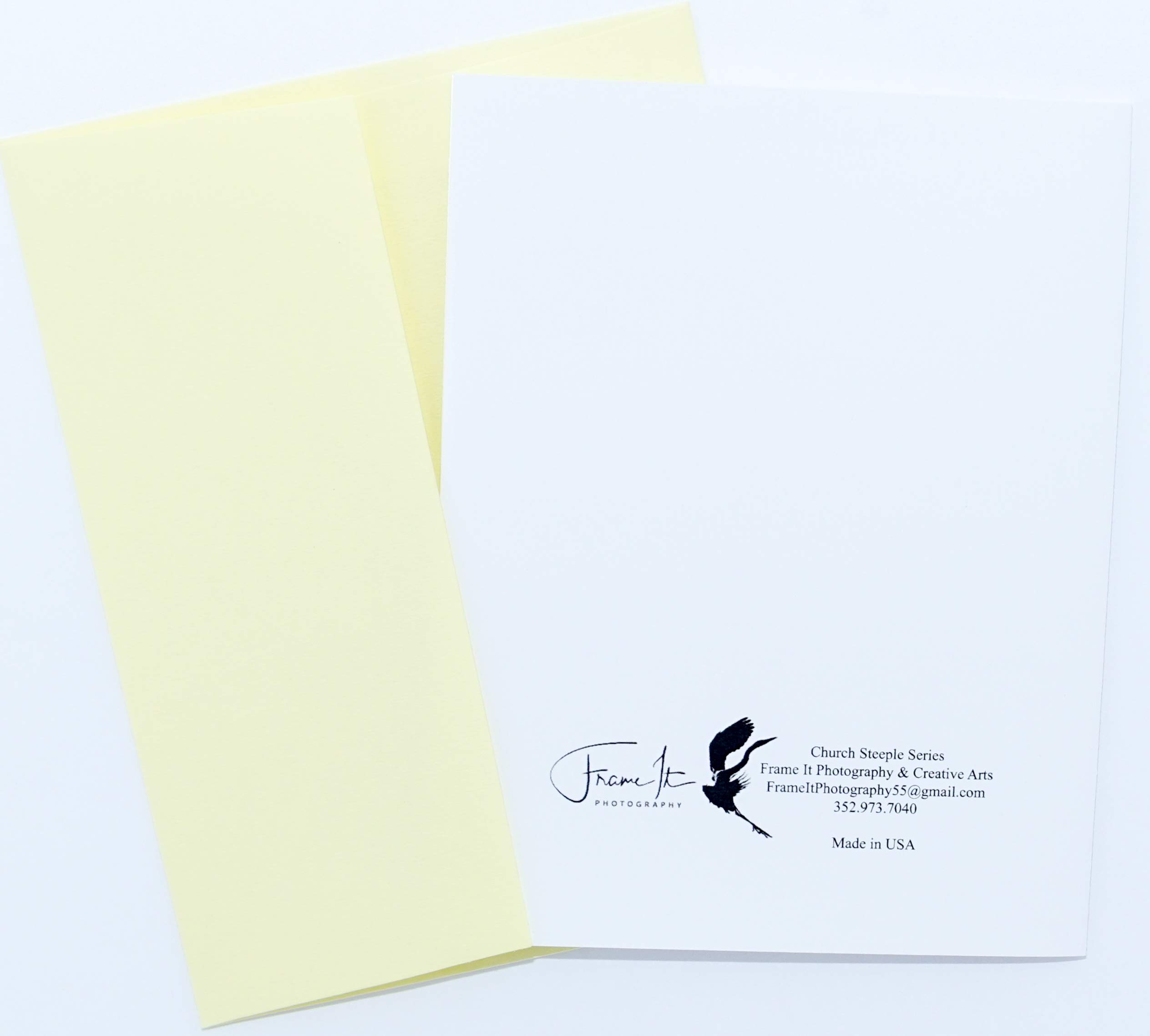 Church Steeple Note Cards Set - 16 Blank Cards with Envelopes for All Occasions - Thank You, Christmas, Baptism Gifts