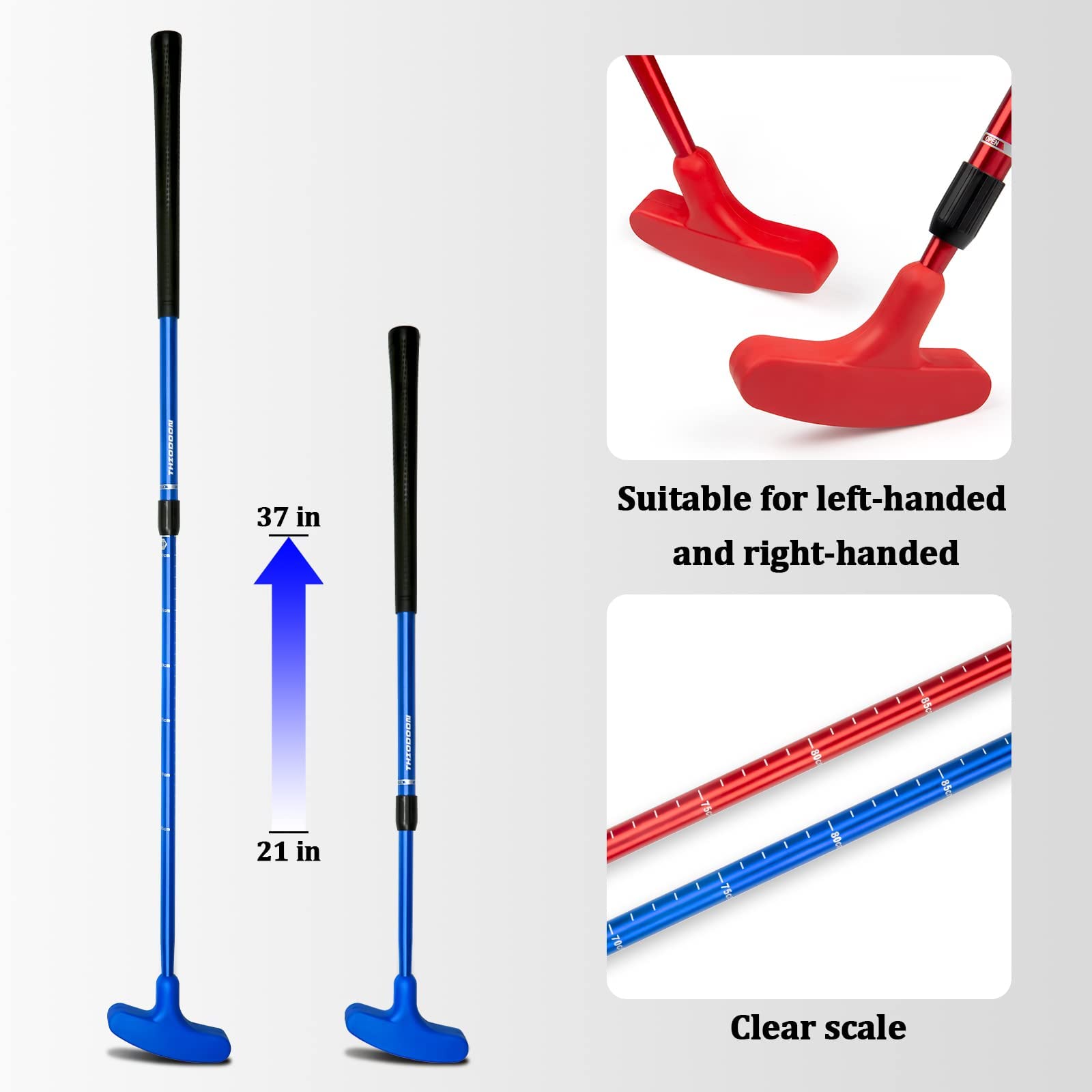 THIODOON Adjustable Golf Putter for Men, Women & Kids - Right/Left Handed Mini Putter with Length Adjustment - Perfect for Indoor/Outdoor Practice, Backyard Golf & Family Fun