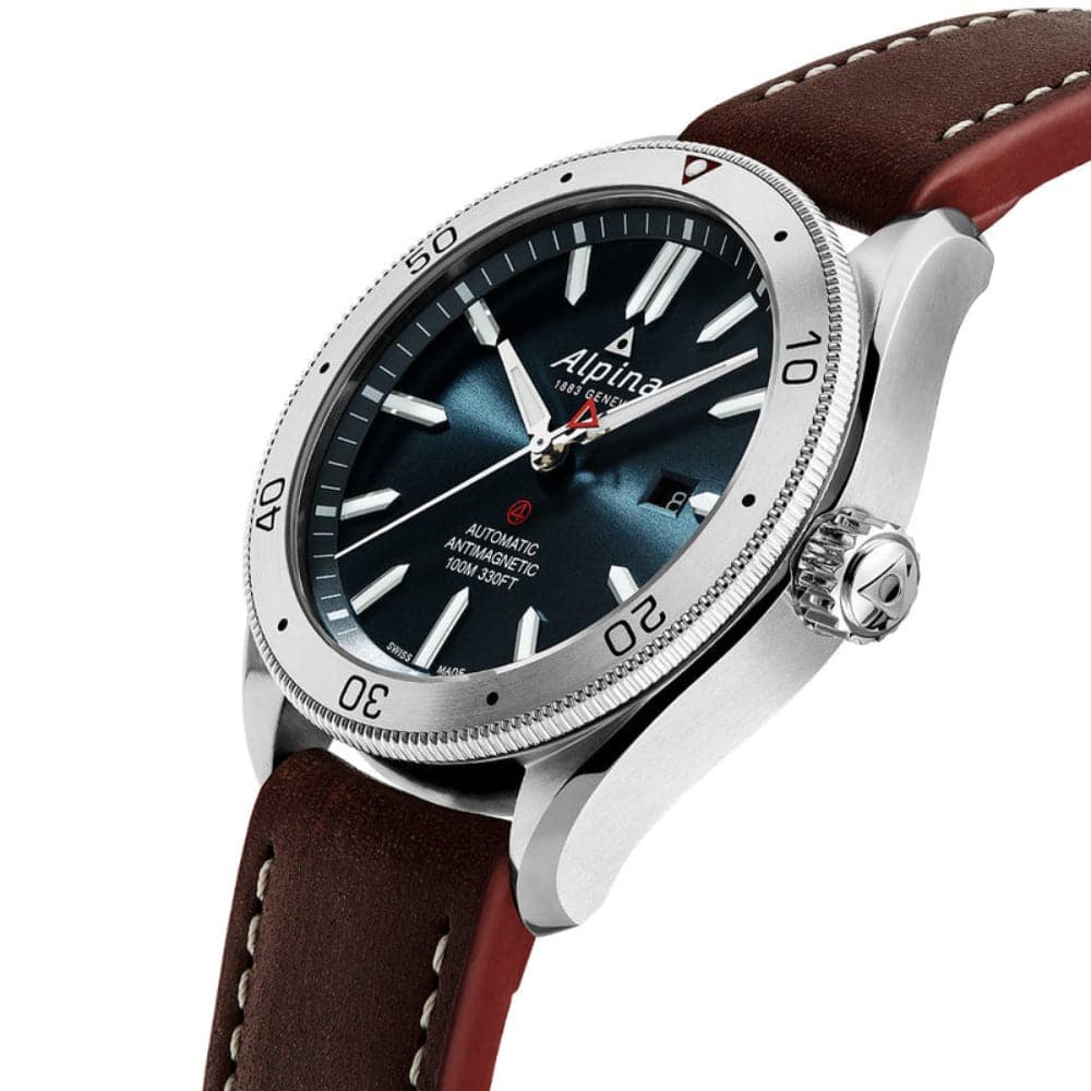 ALPINA ALPINER 4 Automatic Men's Watch AL 525NS5AQ6 - Luxury Swiss Timepiece for Business, Outdoor & Everyday Wear