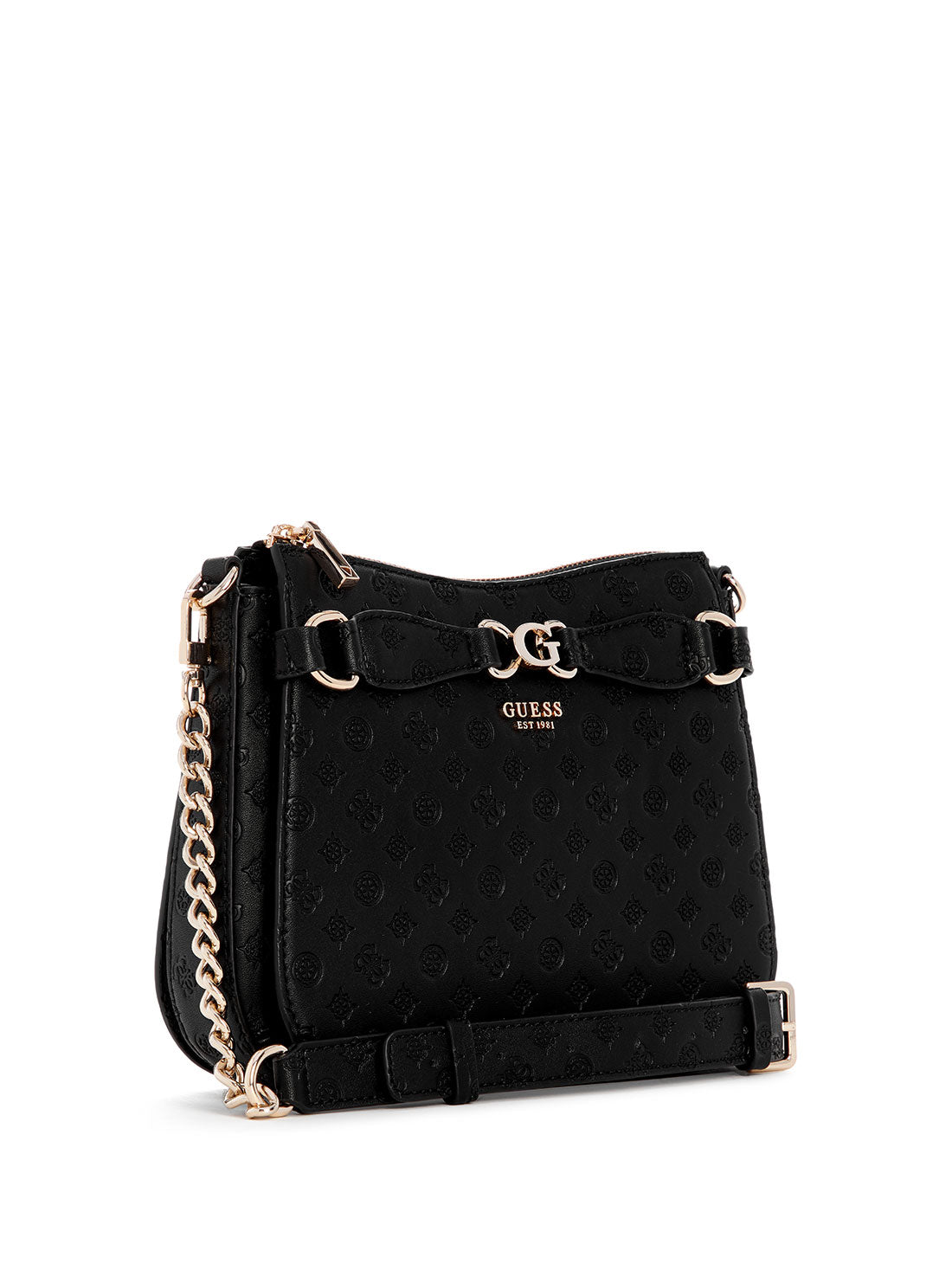 Stylish Black Logo Arlena Crossbody Hobo Bag for Women - Fashionable Shoulder Purse for Daily Use, Travel & Shopping