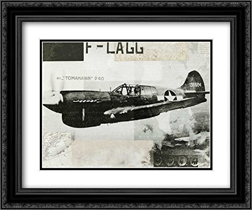 Wild Apple Portfolio 17x15 Black Ornate Framed Double Matted Museum Art Print - Wings Collage II Wall Decor for Living Room, Bedroom & Office