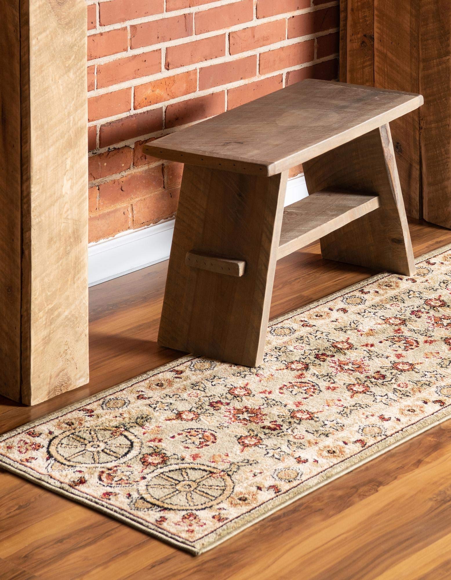 Pioneer Collection 12 Ft Runner Rug – Green Medium-Pile Hallway & Entryway Rug for Home Decor | Durable Floor Covering for High Traffic Areas
