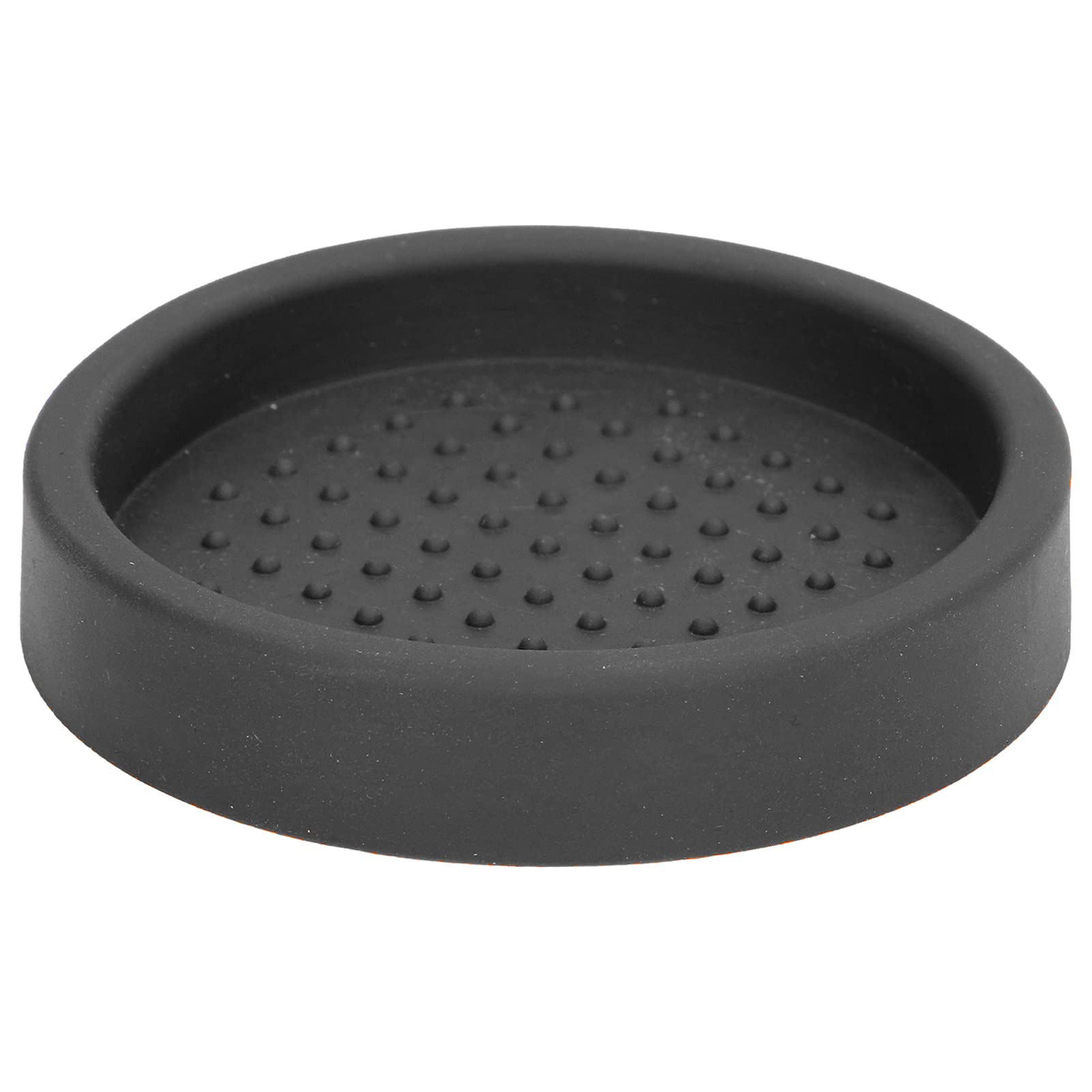 Heat Resistant Round Coffee Tamper Mat - Black Powder Dispenser Pad for Espresso Machines at Home