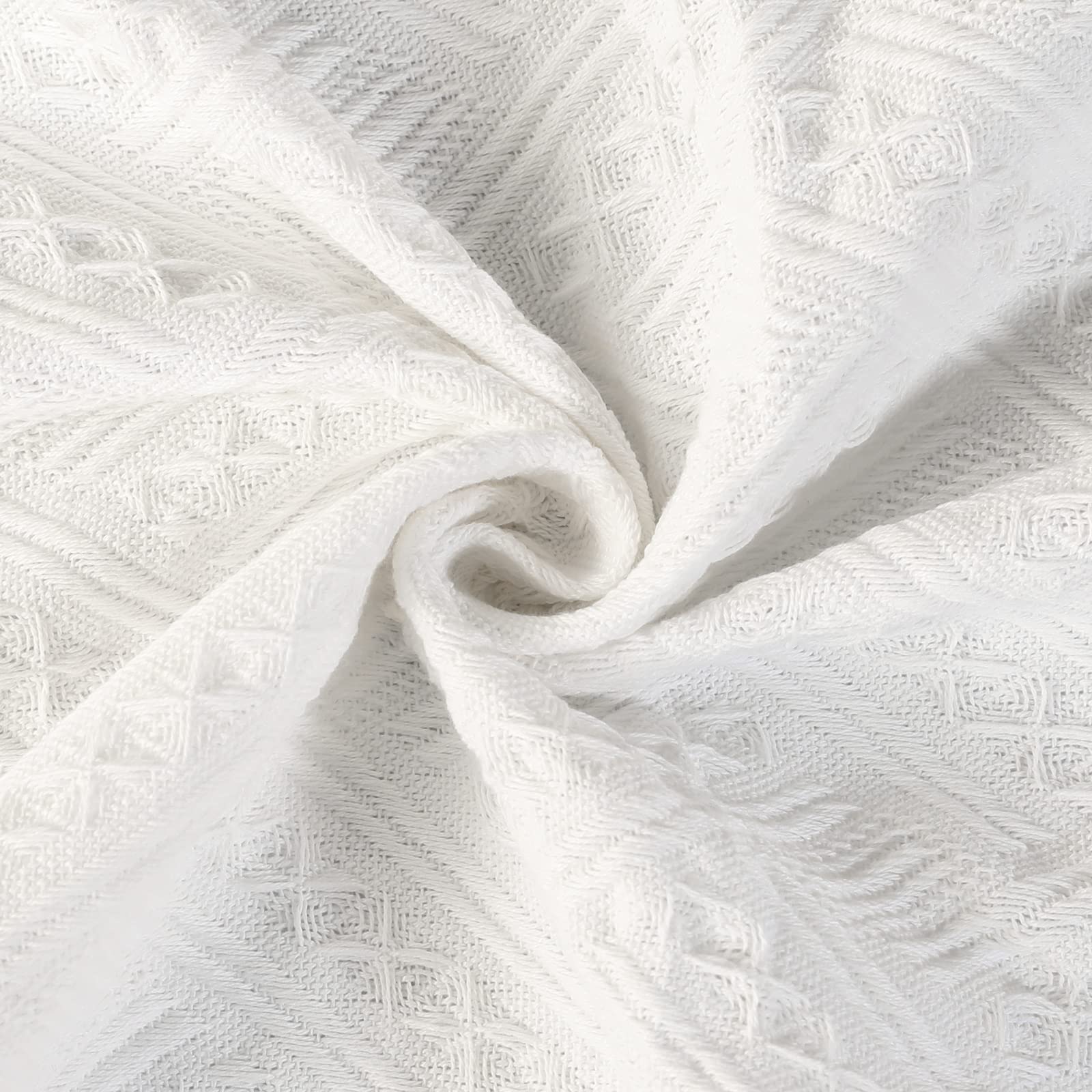 MEETSKY Washable White Jacquard Geometric Sofa Slipcover - XL 71