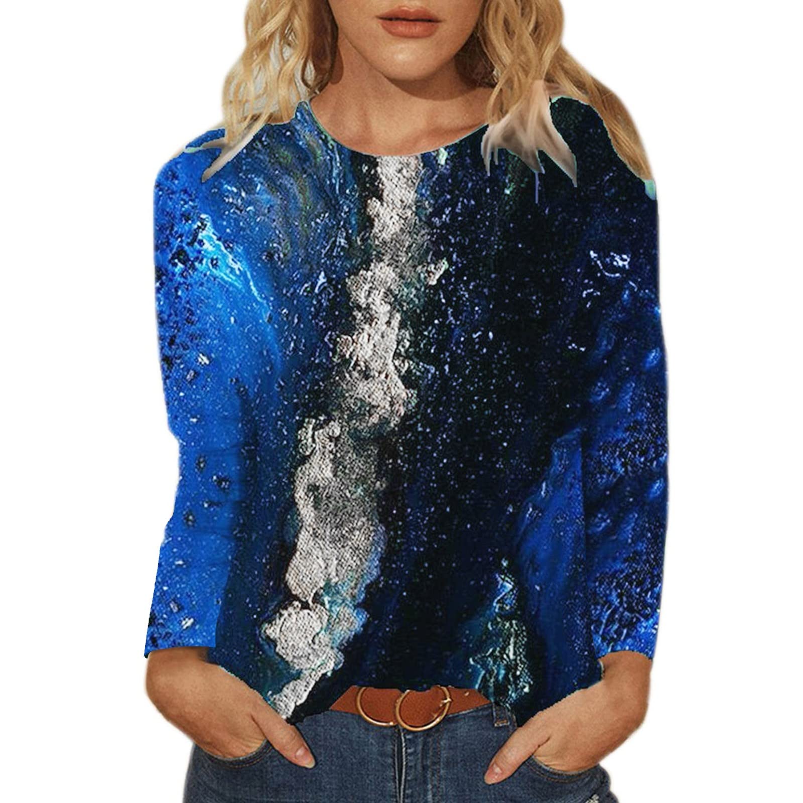 Women's Long Sleeve Loose Fit Pullover Tops - Elegant Crewneck Tunic Blouses for Casual & Dressy Wear | Fall Fashion 2022 | Perfect for Office, Date Night & Weekend Outings