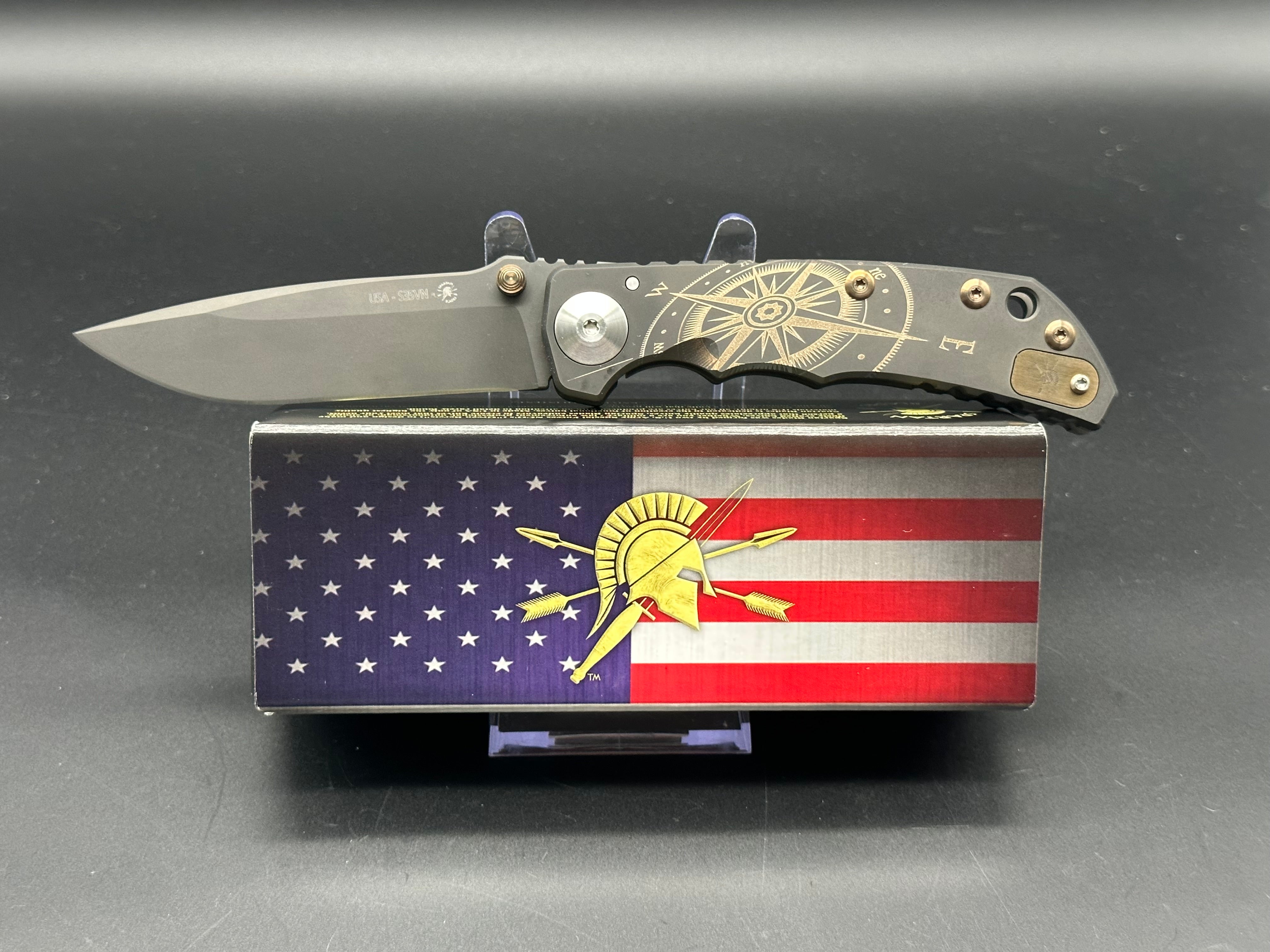 Spartan Harsey Golden Compass 2019 Special Edition Knife - Limited Edition Tactical Folding Pocket Knife for Outdoor, Camping, Survival & EDC Use