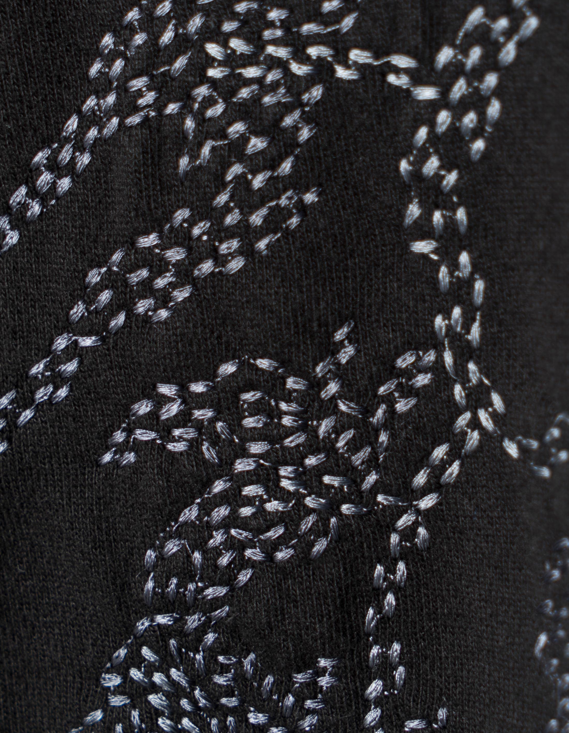 6222 Sashiko Bonsai Sweat Kimono Black - Japanese Traditional Loungewear for Relaxation at Home, Yoga & Meditation Comfort Wear