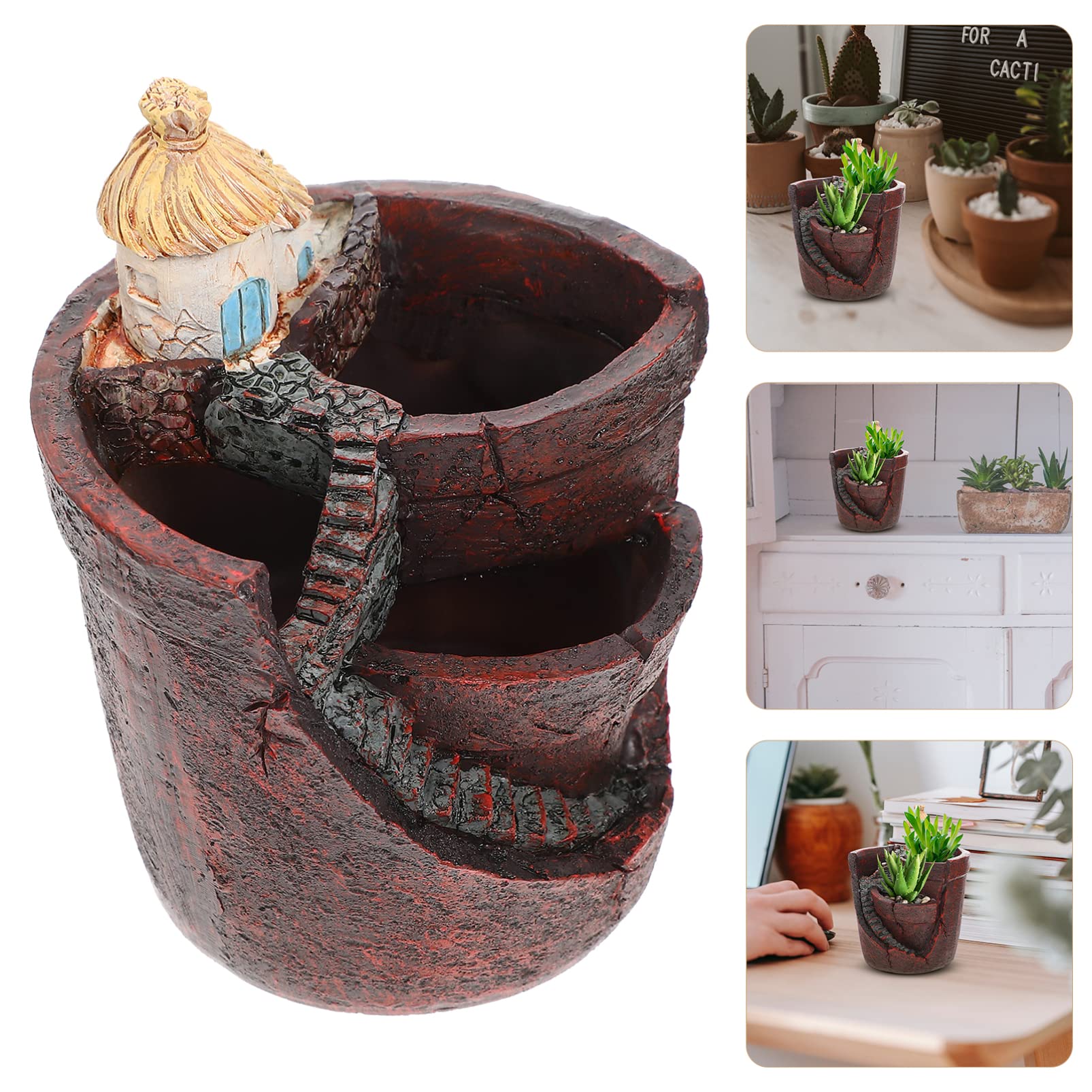 Creative Succulent Planter & Bonsai Flower Pot - Decorative Gardening Container for Indoor Plants, Home Decor, and Landscaping | Perfect for Succulents, Cacti, and Small Houseplants