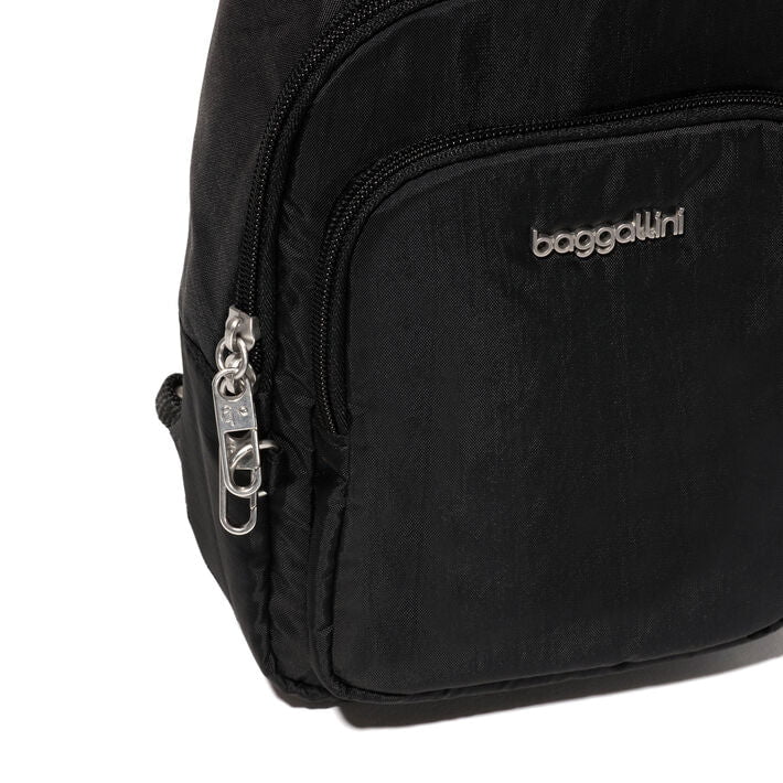 Baggallini Securtex Anti-Theft Crossbody Sling Bag for Women - RFID Blocking, Lightweight & Secure Travel Purse - Perfect for Day Trips, Commuting, and Shopping