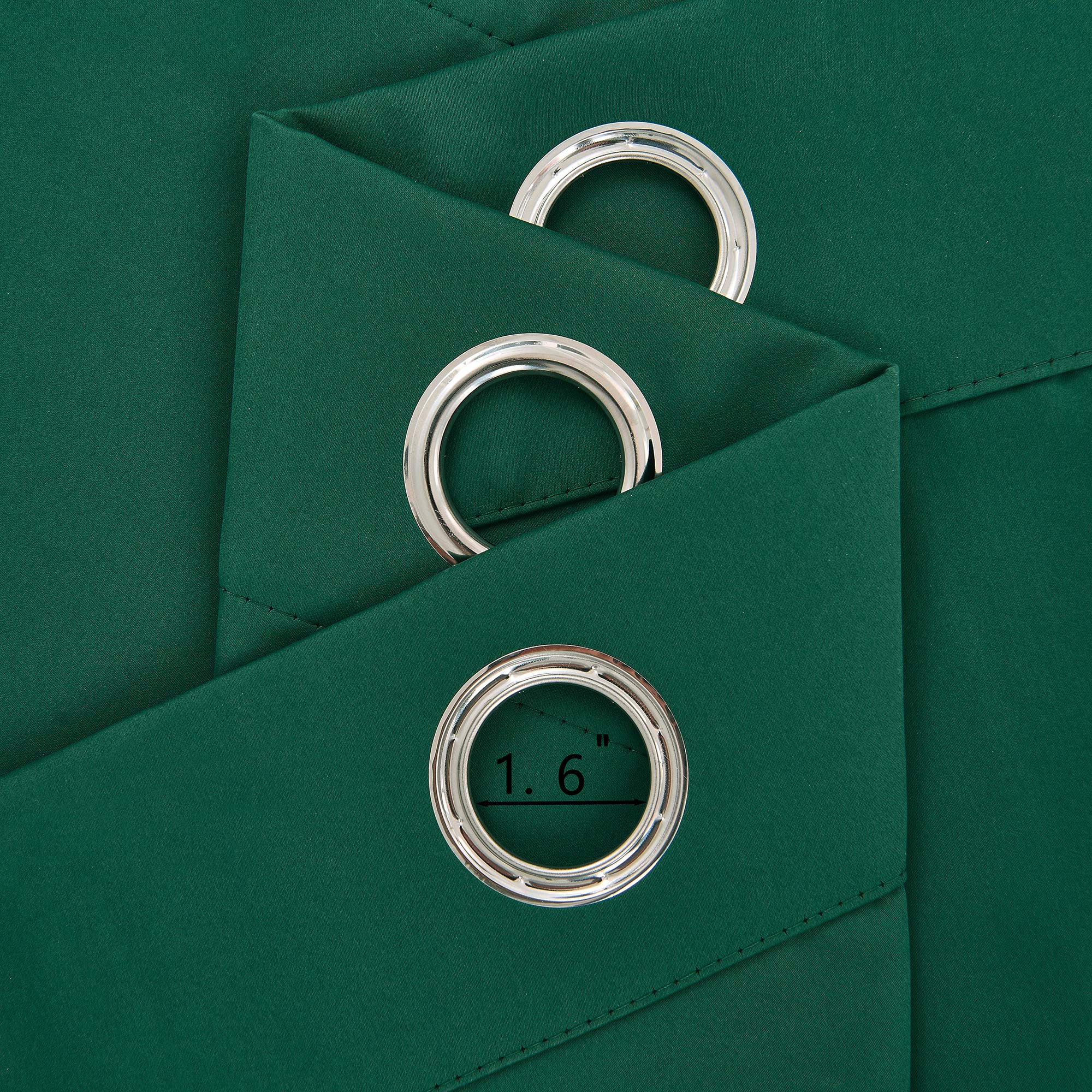 Hunter Green Blackout Window Valance - 18 Inch Length, Thermal Insulated Grommet Top Curtain for Bedroom & Bathroom - 1 Panel (52x18 Inch) - Perfect for Small Windows, Light Control & Privacy