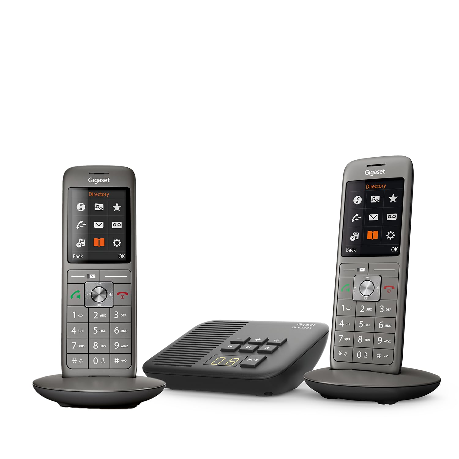 Gigaset CL660A Duo Cordless Phone with Answering Machine - 2 Handsets - Anthracite Gray - Ideal for Home & Office Use
