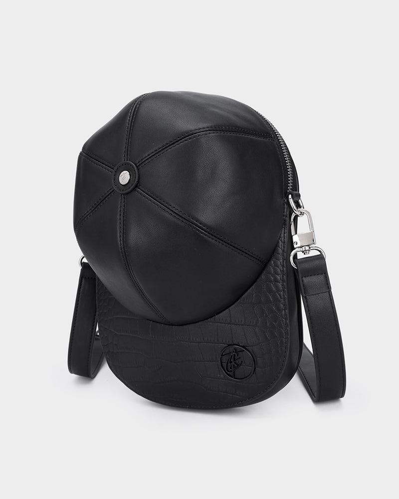 Stylish Black Baseball Cap Design Bag - Trendy Unisex Sports & Travel Accessory for Gym, Hiking, and Everyday Use