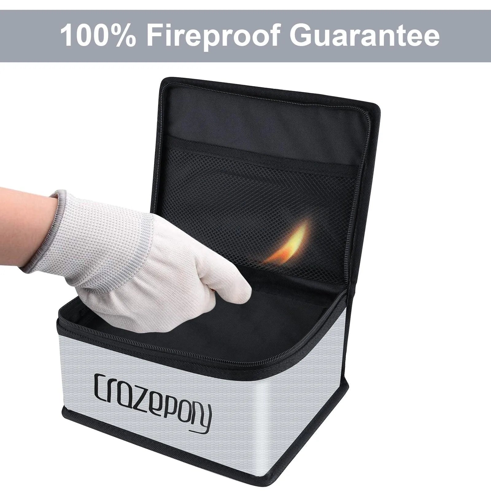 Fireproof Lipo Battery Guard Bag - Explosion Proof Safe Pouch for RC Drones, Airsoft, and Electronics - Perfect for Storage & Travel