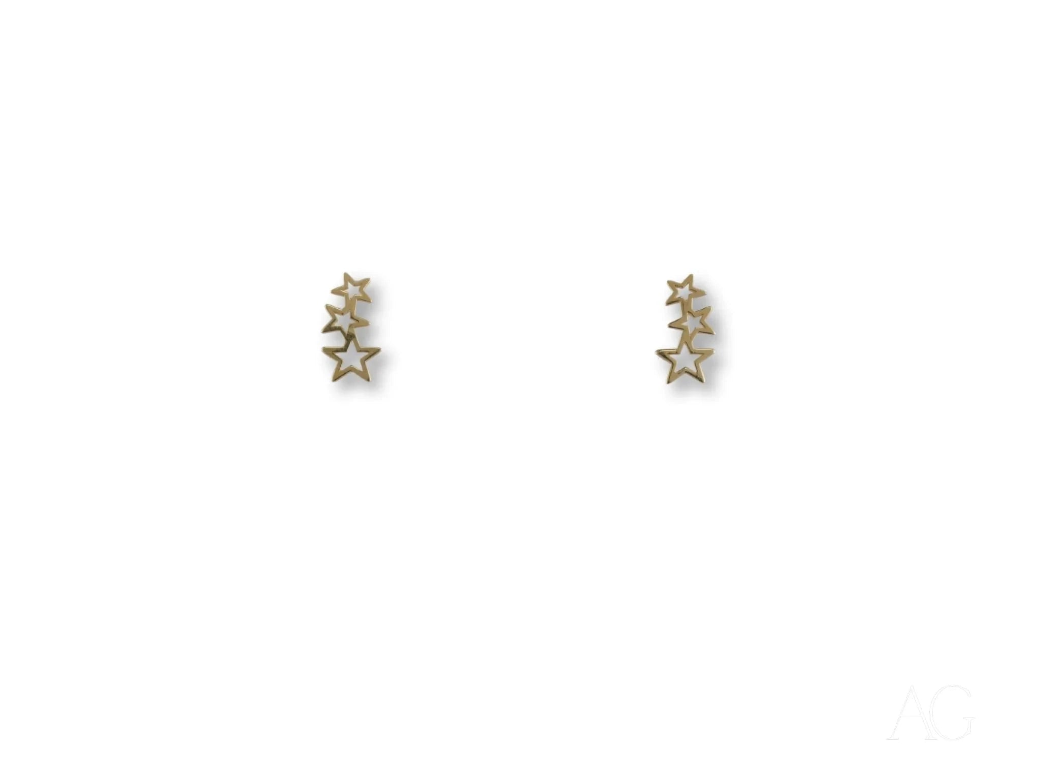 3 Stars Earrings for Women - Dainty Gold/Silver Star Stud Earrings for Everyday Wear | Perfect for Date Night, Office & Casual Outfits