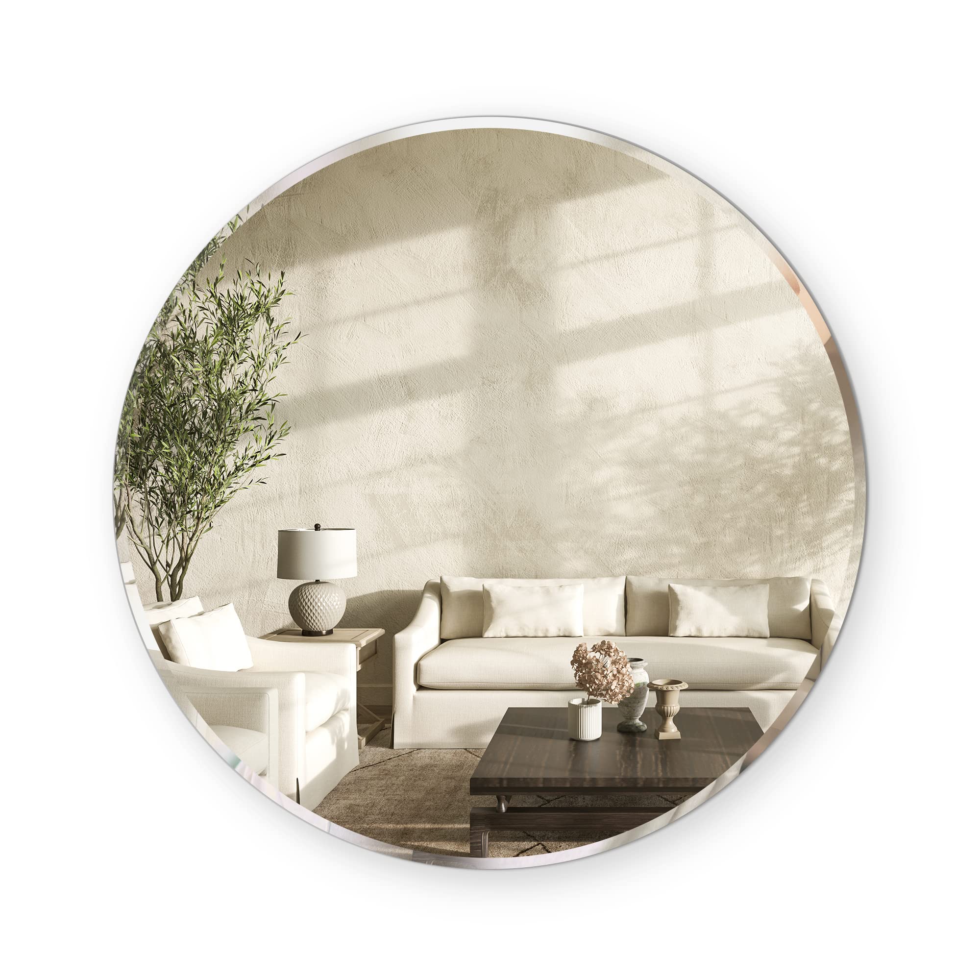 Round Wall Mirror with 1
