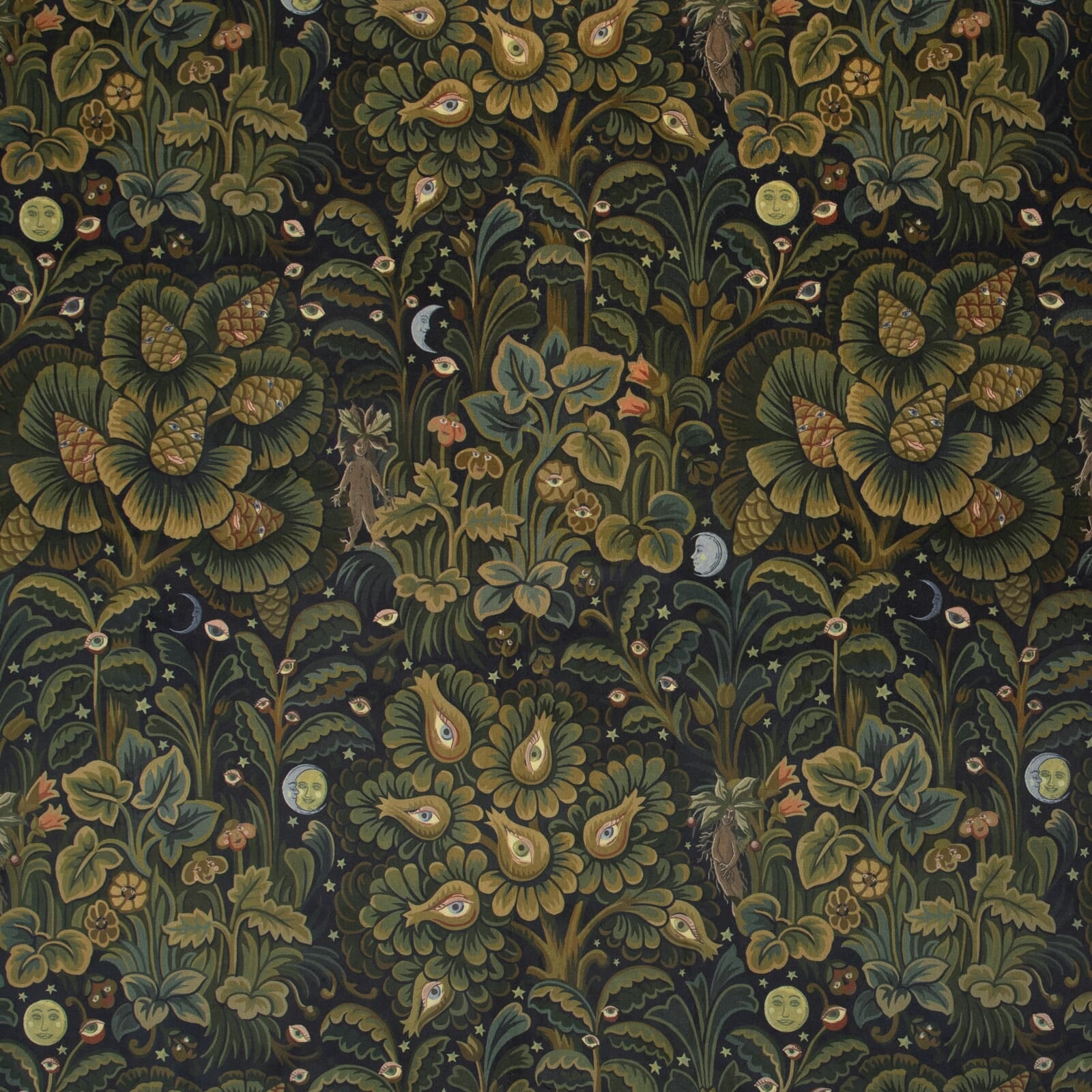MOON GARDEN Midnight Wallpaper Sample - Premium Peel & Stick Removable Wallpaper for Bedroom, Nursery & Home Decor