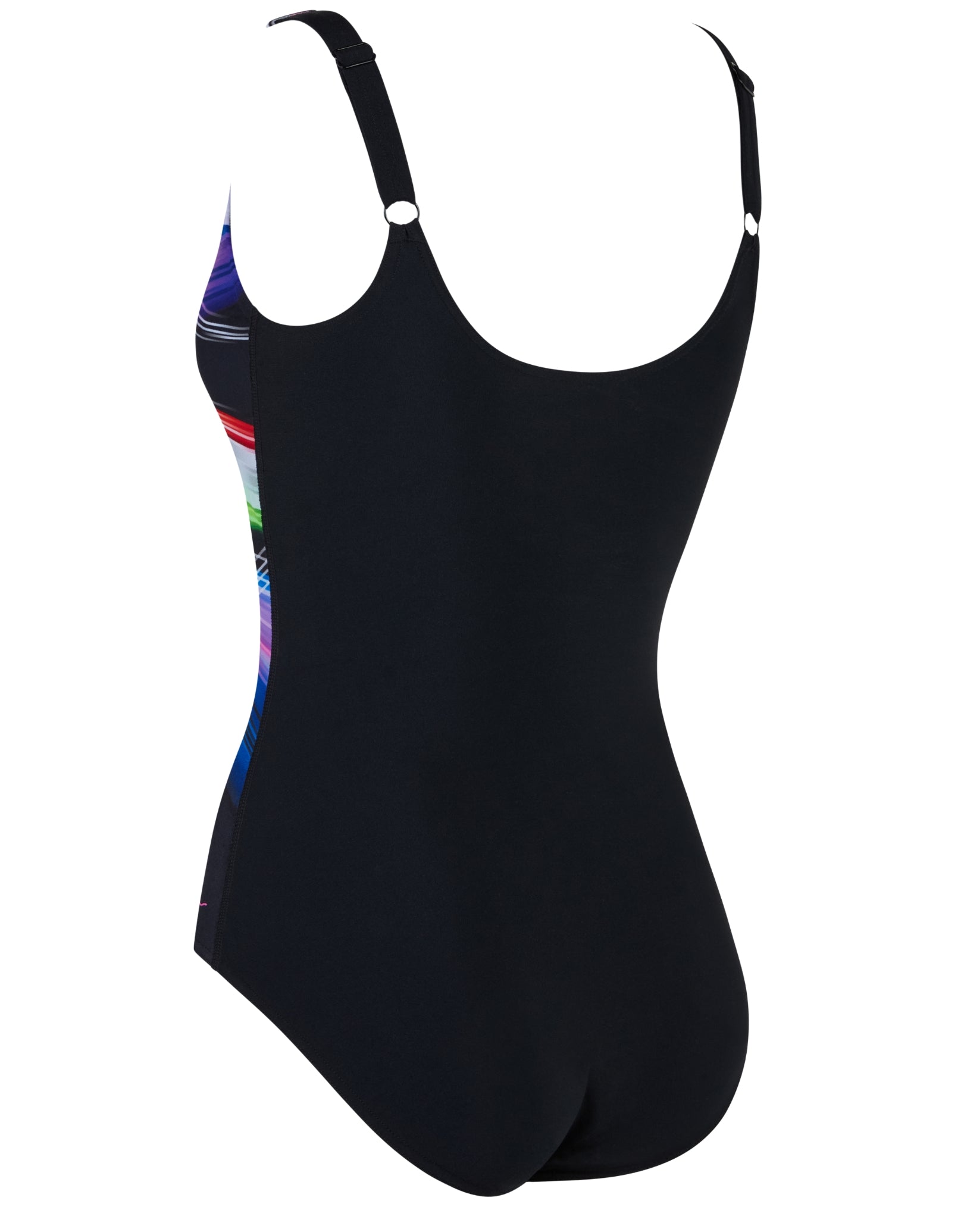 Prism Geo Adjustable Scoopback Swimsuit for Women - Black & Multicolor One Piece Bathing Suit | Beach, Pool & Vacation Swimwear