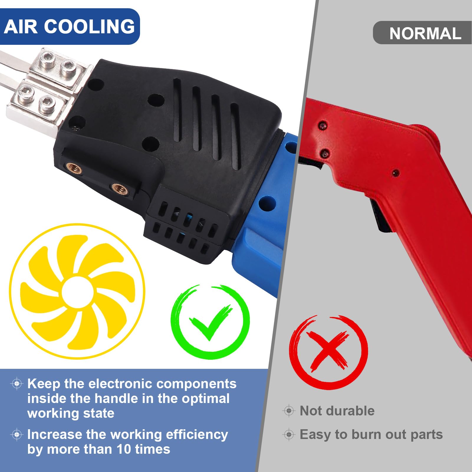 80W Electric Foam Cutter - Hot Knife Styrofoam Cutting Tool with Air Cooling System (110-120V) for EPS, XPS, KT Board, Sponge, Canvas, Fabric & Rope - Perfect for DIY Crafts, Model Making & Upholstery Projects