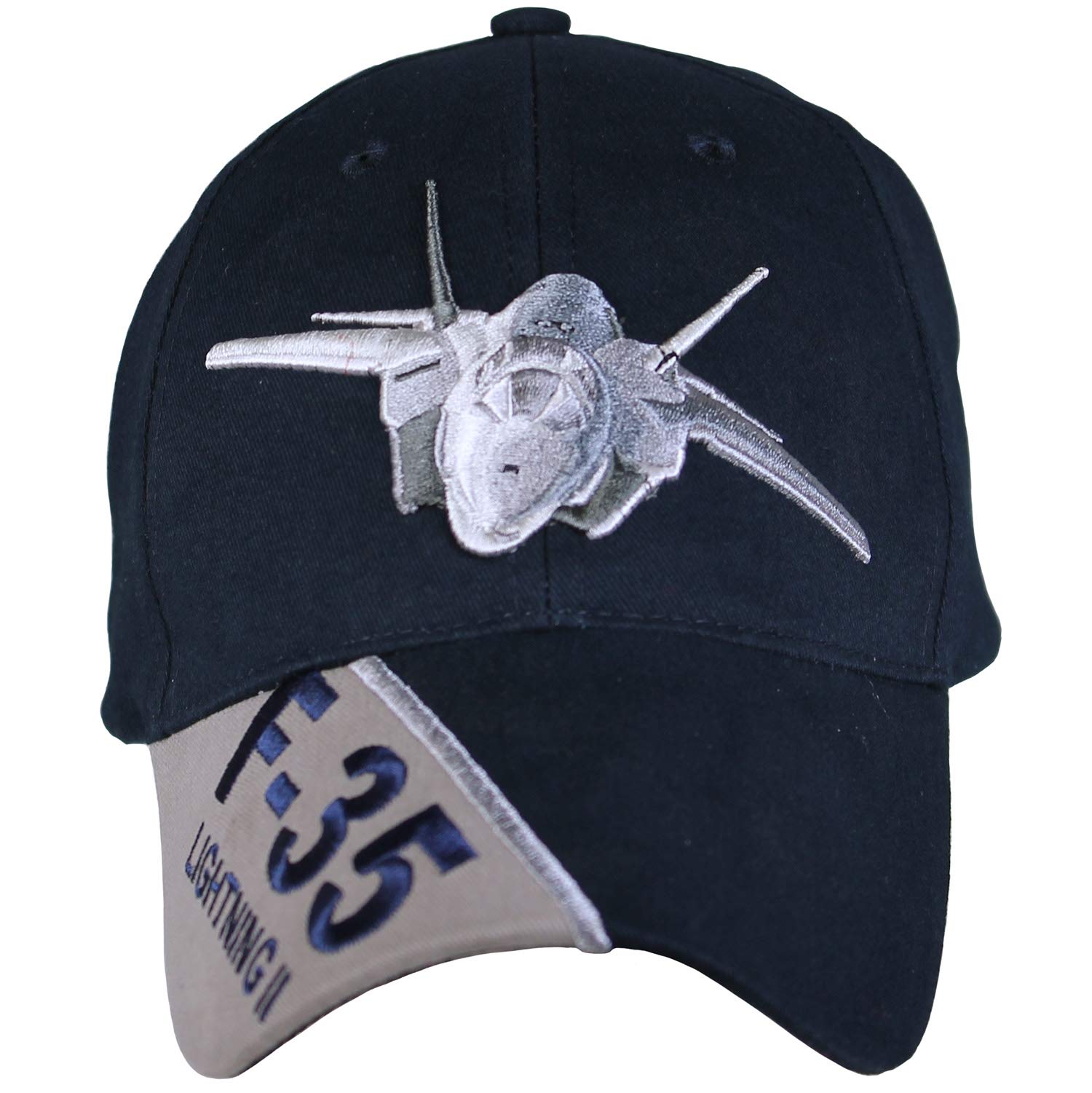 USAF F-35 Lightning II Embroidered Baseball Cap - Adjustable Navy Blue Military Hat for Aviation Enthusiasts & Veterans