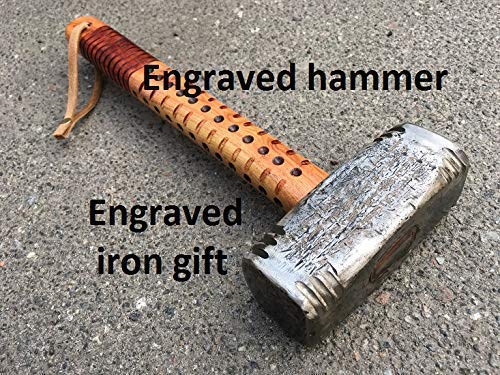 Hand Forged Blacksmith Hammer - Premium Iron Viking Hammer for Men, Unique Wedding Shower & Bridal Party Gift - Perfect for DIY Projects, Woodworking & Norse Decor