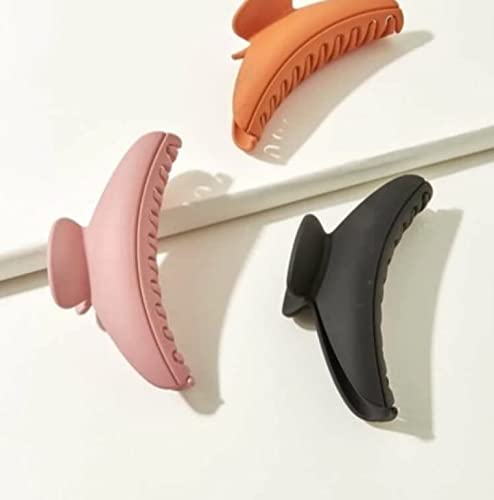 Wisdom Banana Pattern Matte Large Hair Claw Clips - Plastic Hair Clips for Thick Long Hair - Non-Slip Jaw Clips for Women - Perfect for Ponytails, Buns & Everyday Hairstyles