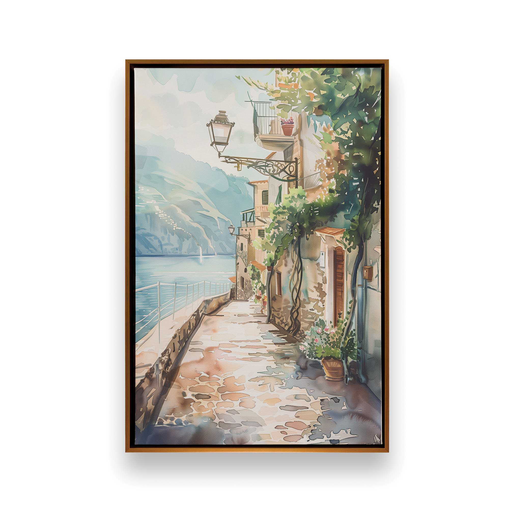 Coastal Greeting v2 Canvas Wall Art Print - Beach House Decor, Ocean Themed Living Room Painting, Perfect for Home & Office Wall Decor