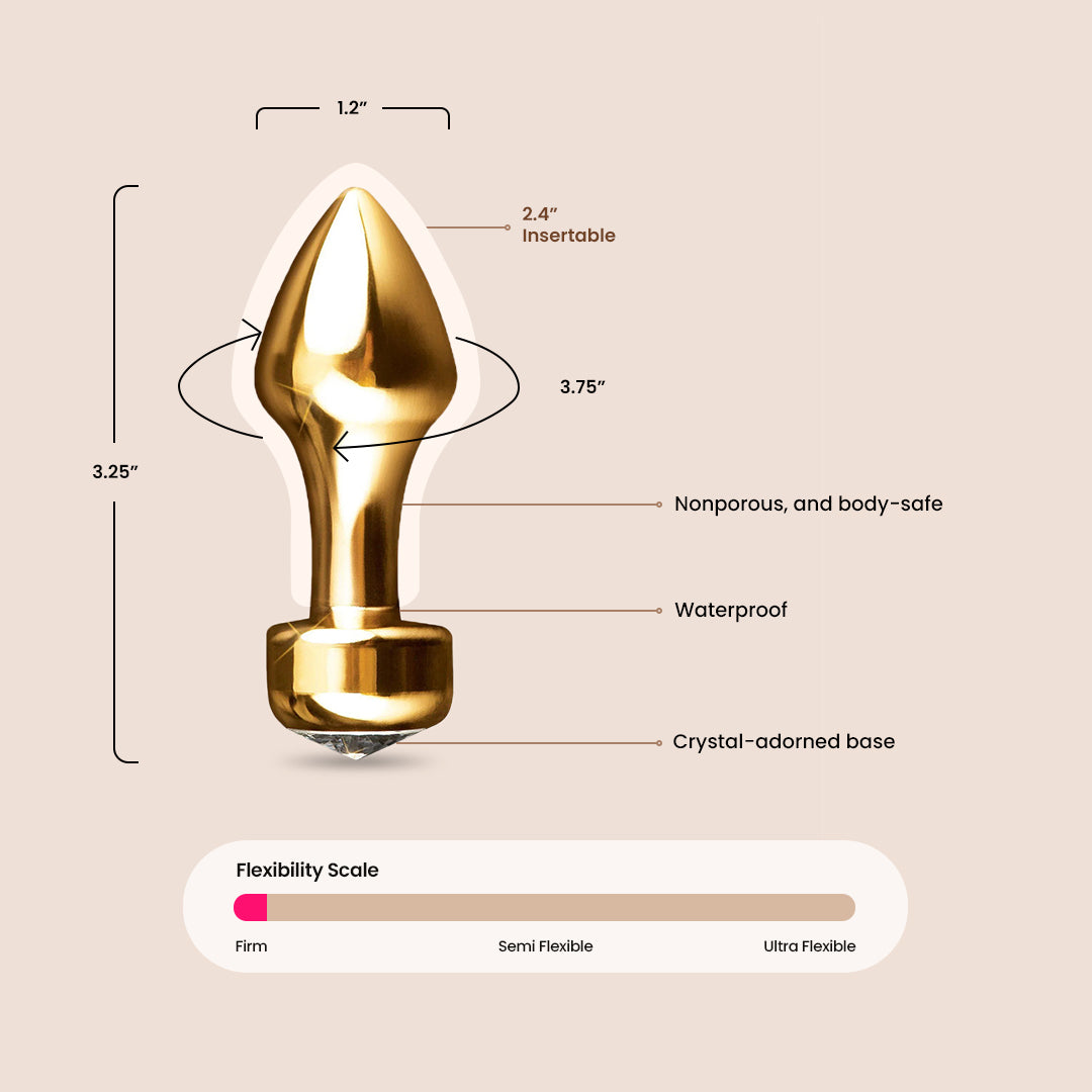 Fetish Fantasy Gold Mini Love Plug - Sensual Adult Toy for Couples & Solo Play - Perfect for Spicing Up Your Intimate Moments