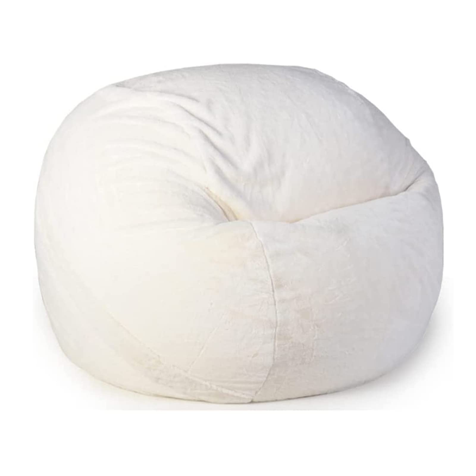 Premium Bean Bag Chair Cover - Soft Plush Lazy Sack Lounger with High Back Support for Kids & Adults (No Filler Included) - Perfect for Playrooms, Dorm Rooms, and Cozy Home Decor - White