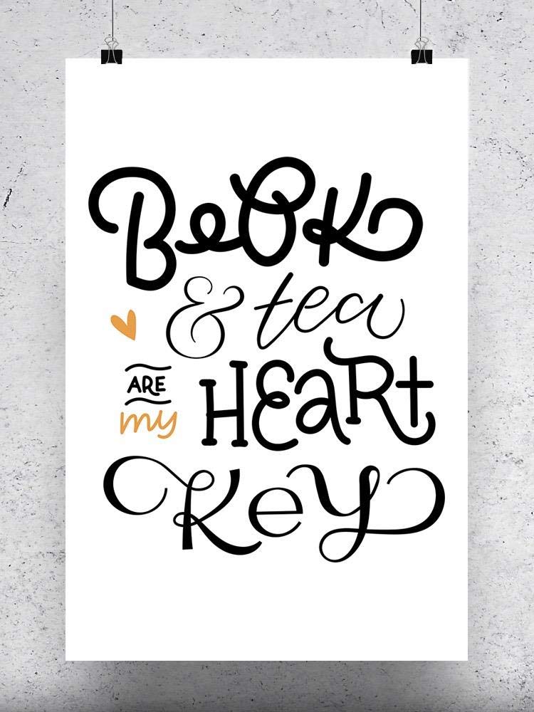 Vintage Book and Tea Lovers Poster - Wall Art Decor for Reading Nooks, Coffee Shops & Cozy Home Offices