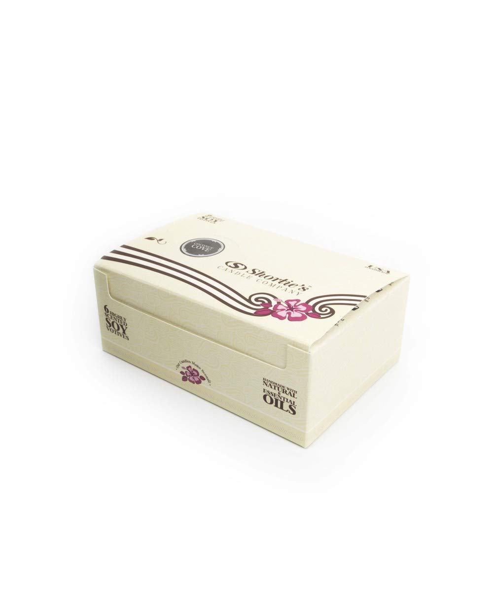 Natural Scented Soy Votive Candles - 6 Pack White Coconut Cove Candles with Fruit & Berry Fragrance Oils - Perfect for Home Decor, Relaxation & Romantic Ambiance