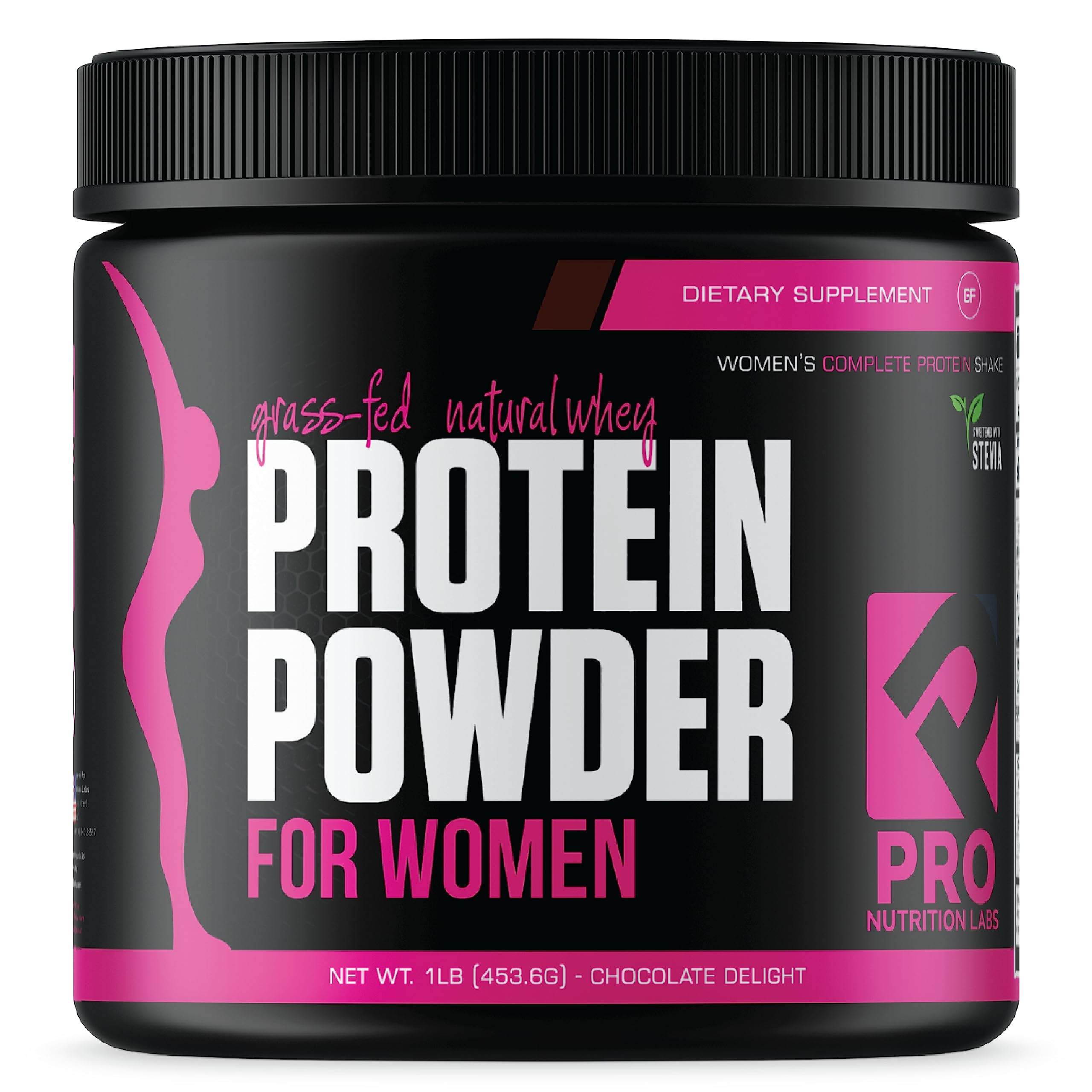 PRO NUTRITION LABS Whey Protein Powder for Women - Lean Muscle Support, Low Carb, Gluten Free, Grass Fed, rBGH Free Chocolate Protein Powder (Chocolate Delight, 1 Lb) - Perfect for Post-Workout Recovery & Healthy Weight Management