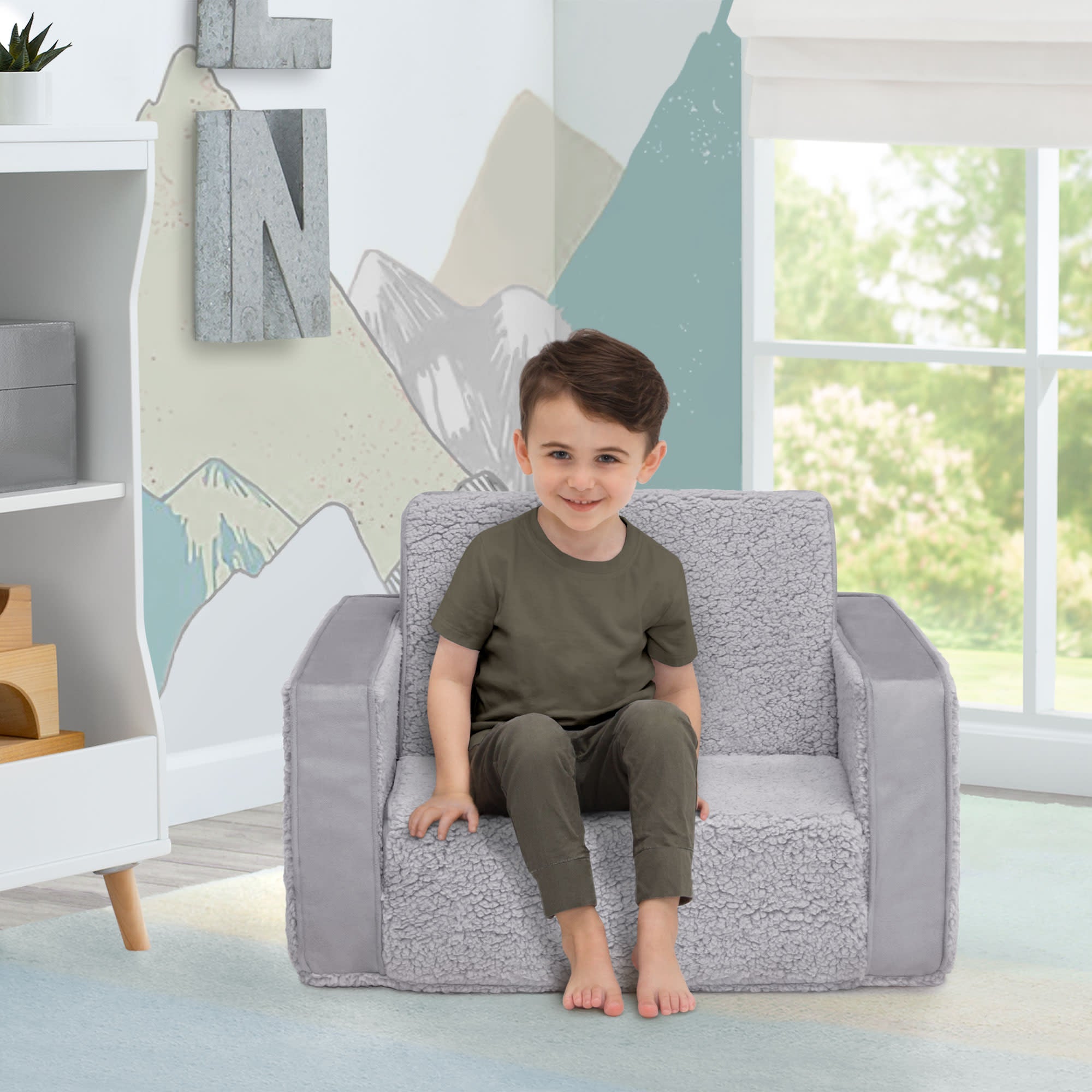 Grey Sherpa with Grey Suede (5048)