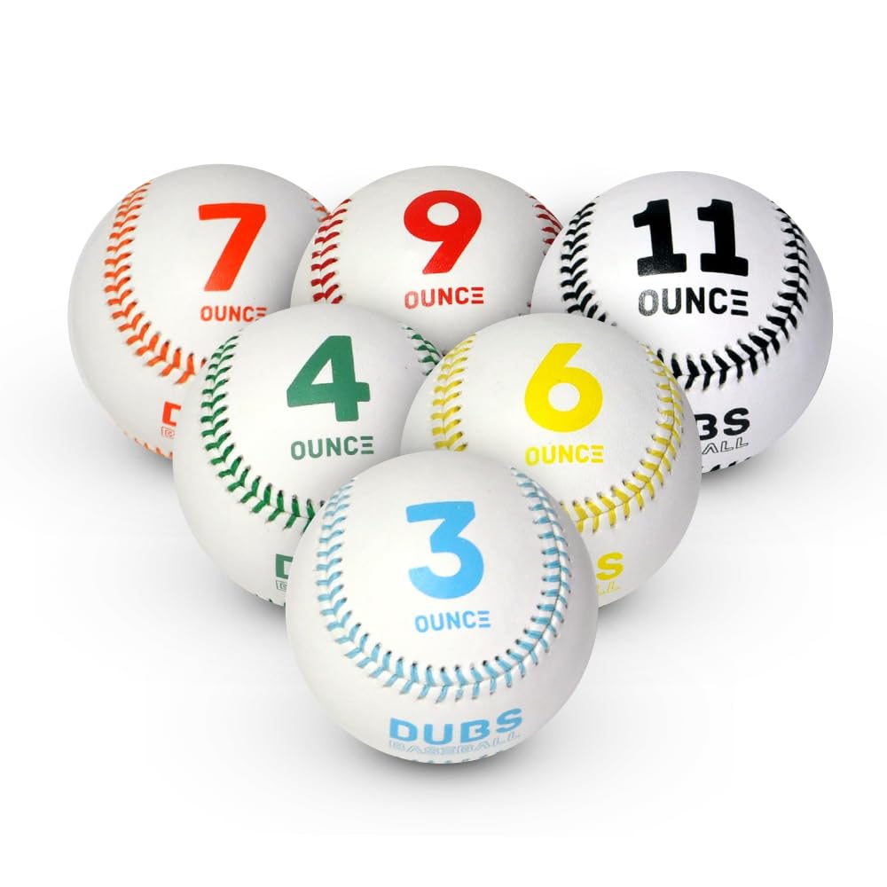 Premium Real Leather Weighted Baseballs for Training & Practice - Perfect for Pitching Drills, Batting Practice & Strength Building (Set of 3)