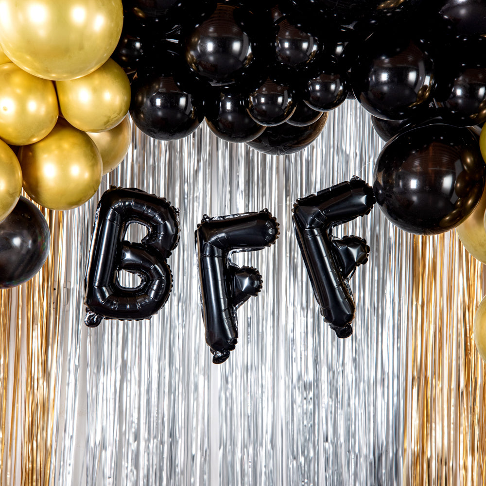 Balloonify Black Mylar Letter F Balloon - 16 Inch, 1 Count Box - Perfect for Birthday Parties, Baby Showers & Graduation Decorations
