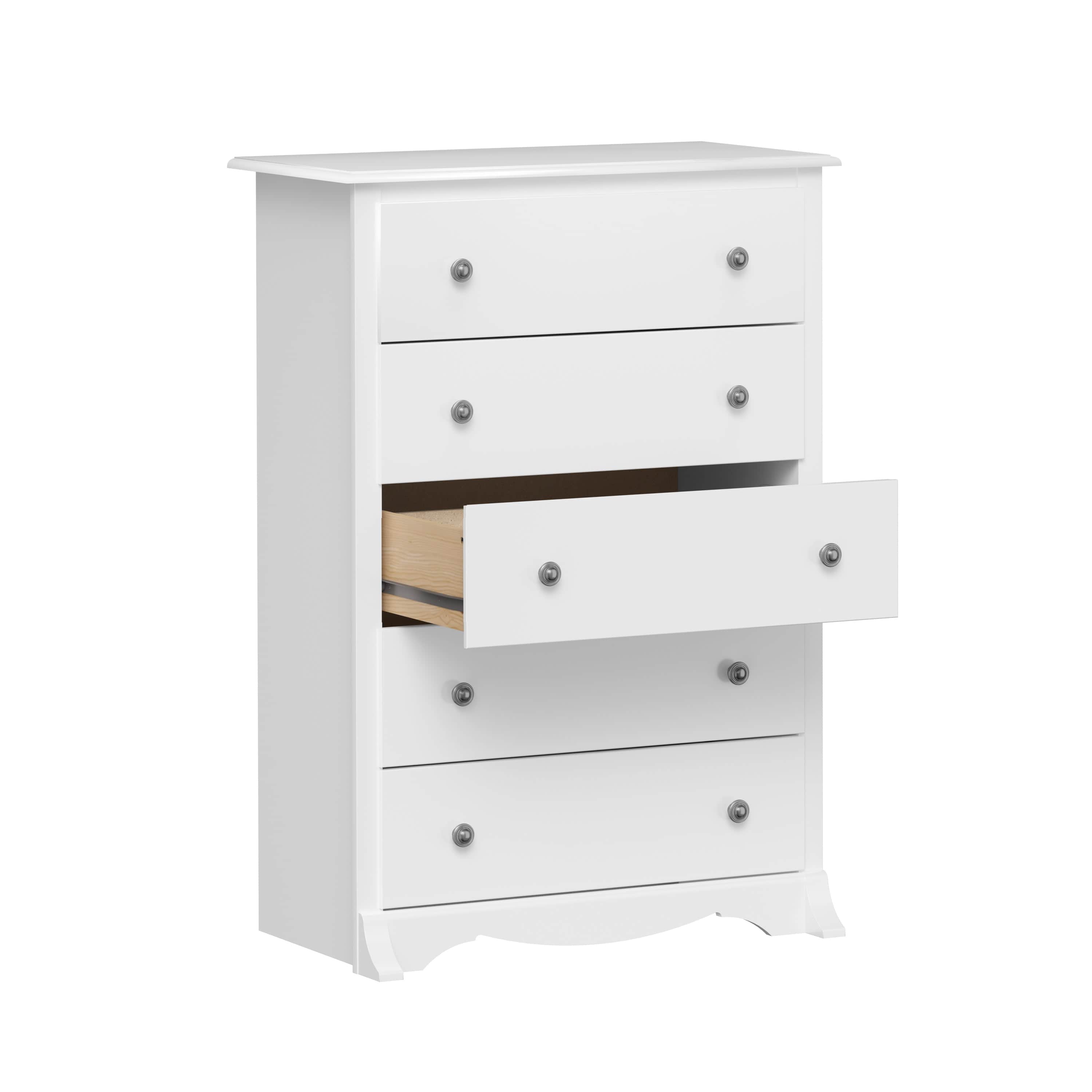 Sonoma 5-Drawer Dresser Chest - White, Black, Gray, Blue & Beige | Bedroom Storage Organizer for Clothes & Accessories