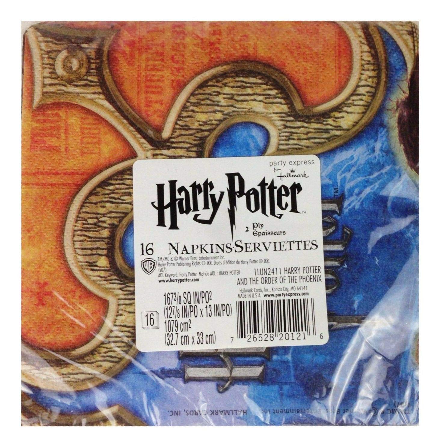 Harry Potter Themed Luncheon Napkins - 50 Pack, Disposable Party Supplies for Birthday, Wedding, Baby Shower & Halloween Decorations