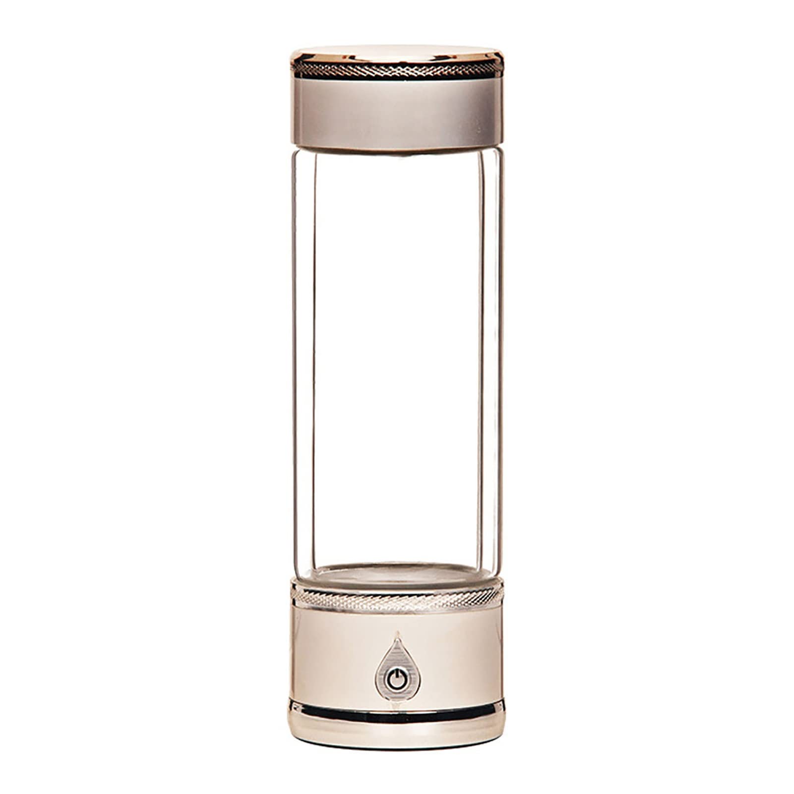 Portable Hydrogen Water Bottle - Alkaline Water Generator & Ionizer with 1200-1500PPB Hydrogen, USB Rechargeable, 380ML (Beige) | Perfect for Travel, Gym & Daily Hydration
