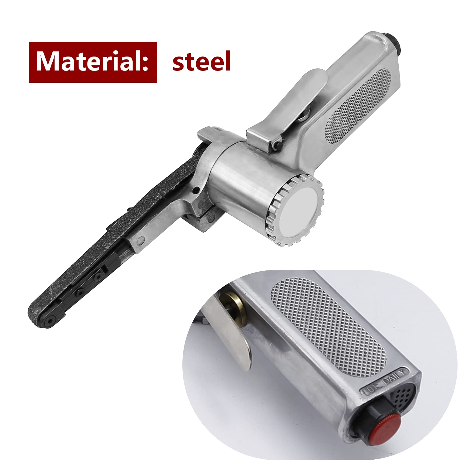 Mini Air-Powered Belt Sander - 3/8