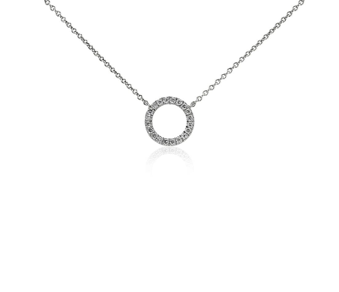 925 Sterling Silver Gemstone Circle Pendant Necklace - Handmade Pave Setting Charm for Women | Perfect for Gifts, Parties, and Everyday Elegance