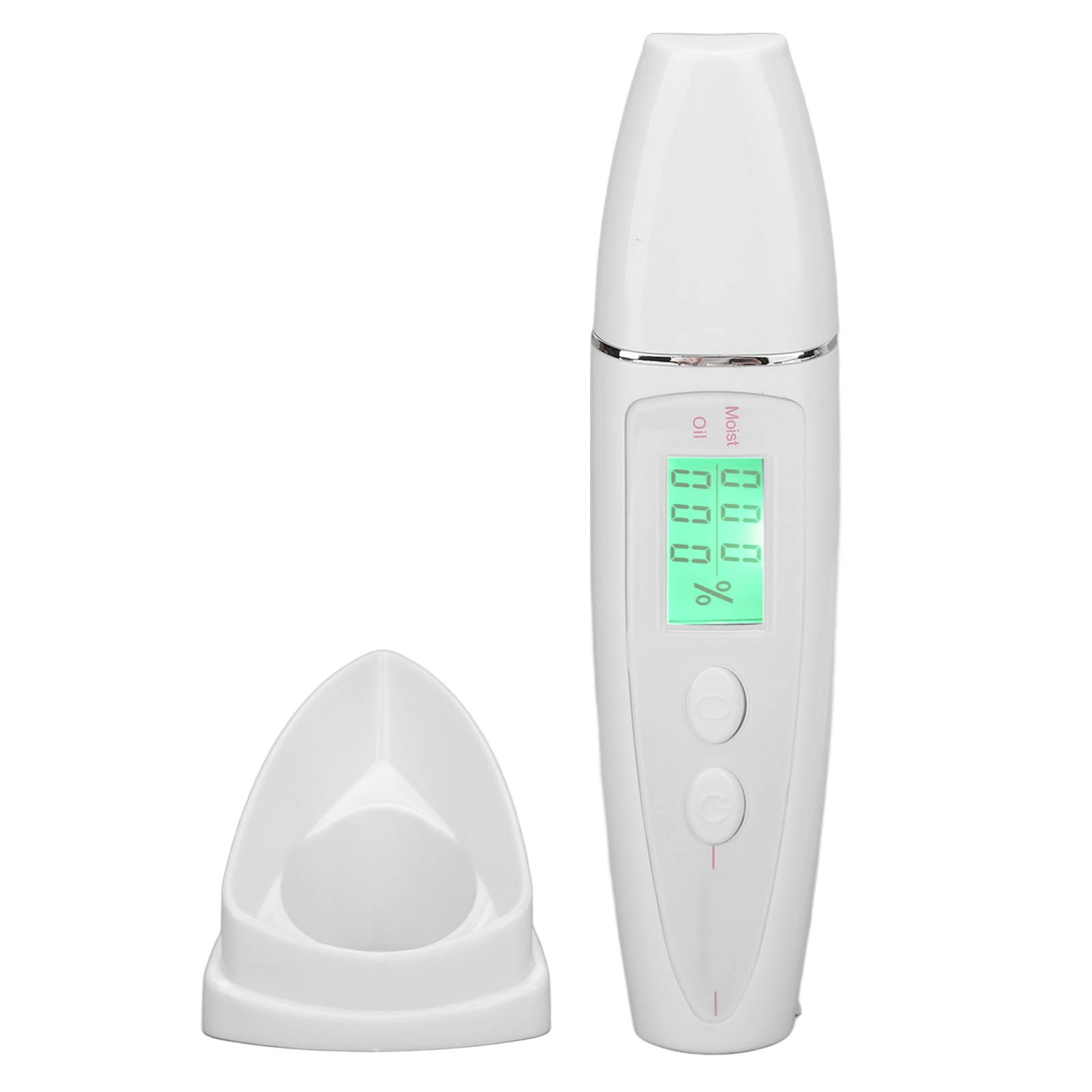 Portable Digital Skin Analyzer - Smart Facial Skin Tester for Hydration & Oil Measurement | Beauty Salon & Home Use | Smart Reminder (White) | Perfect for Skin Care Routine & Spa Treatments