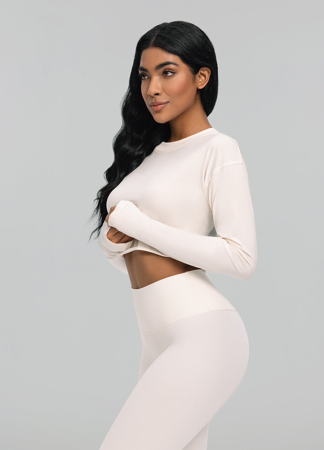 Cropped Long Sleeve Tops for Women - Trendy Casual & Workwear Blouses - Perfect for Office, Date Night & Everyday Wear