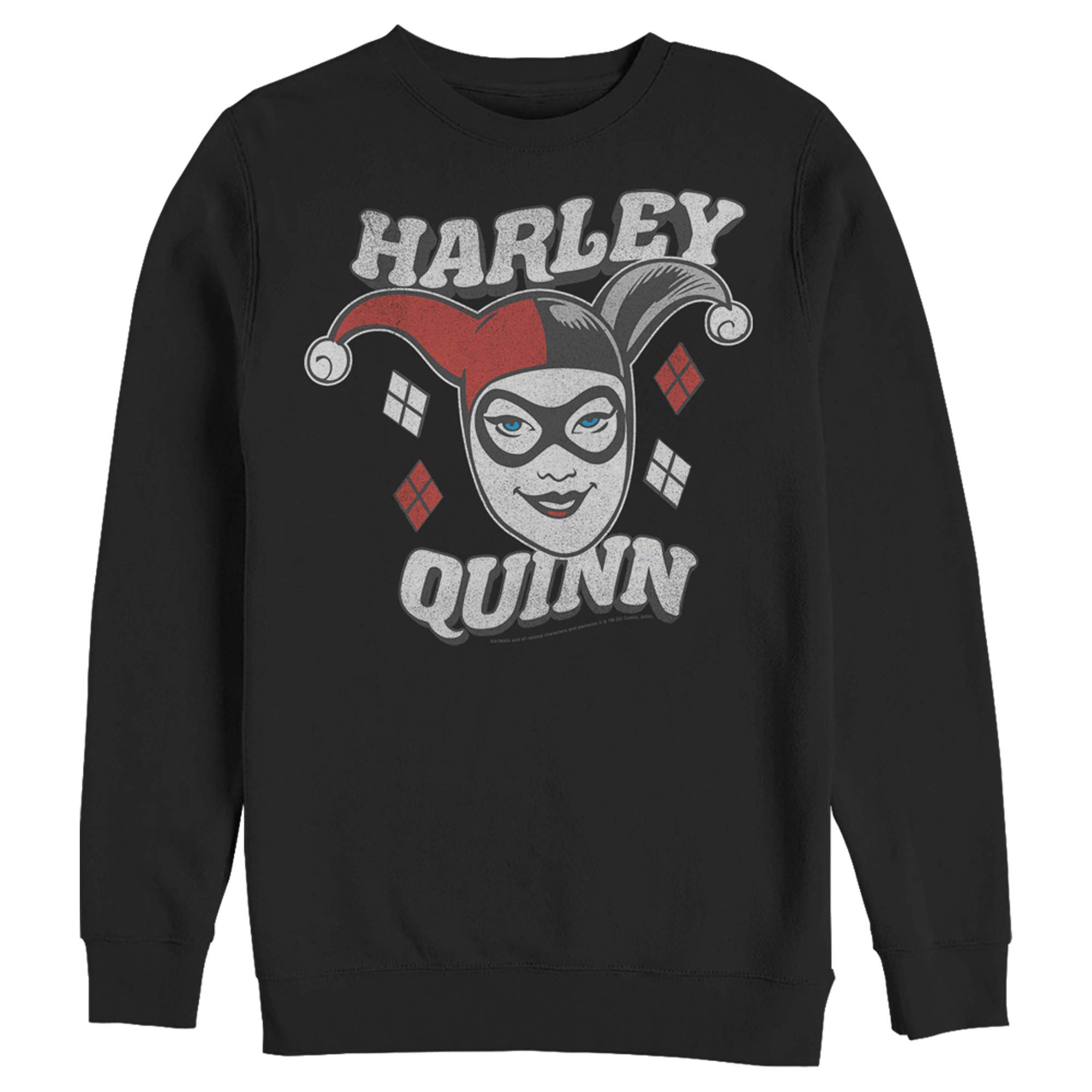 Men's Batman Harley Quinn Smile Face Graphic Sweatshirt | DC Comics Superhero Hoodie | Casual Wear & Cosplay Costume for Fans