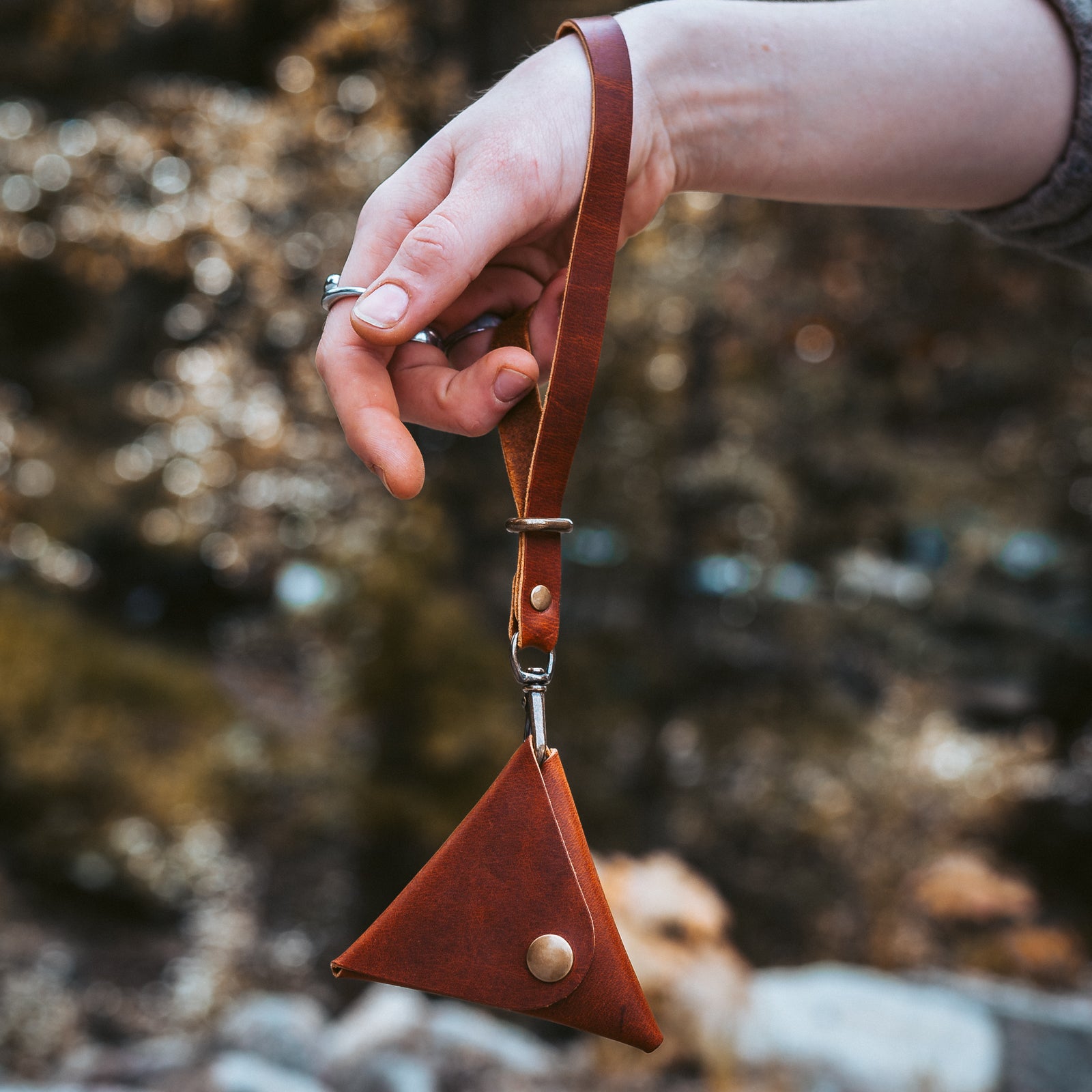 Genuine Leather Triangle Pouch - Small Crossbody Bag for Women, Men | Perfect for Travel, Parties, and Everyday Use