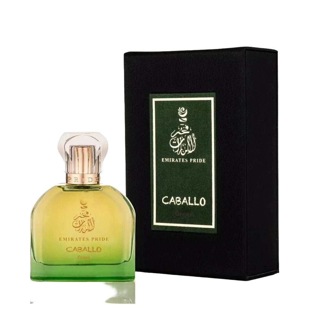 Caballo Green Eau de Parfum 100ml for Men - Fresh Woody Fragrance for Day & Night Wear, Office & Special Occasions
