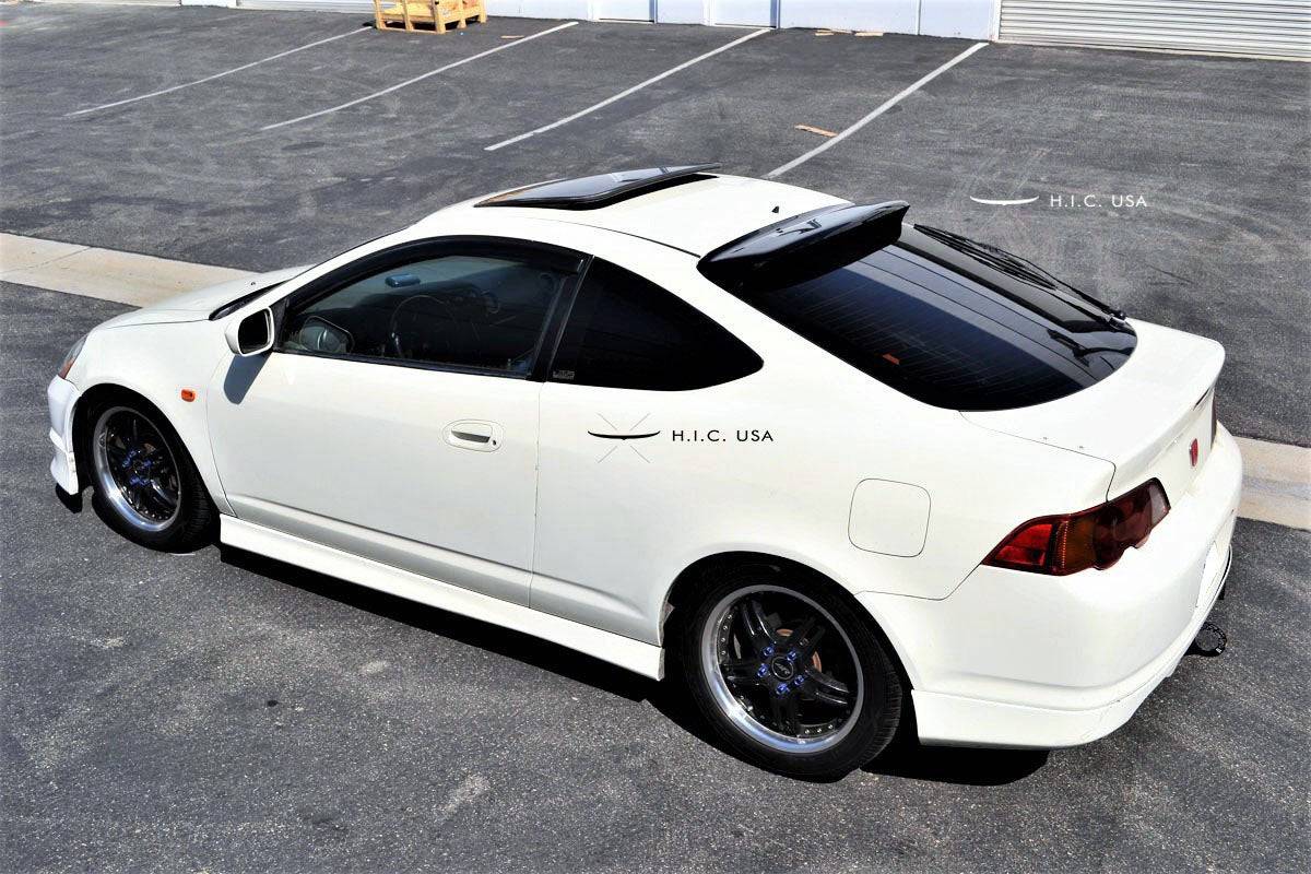 Dark Smoke Rear Roof Window Visor for 2002-2006 Acura RSX - Rain & Sun Protection for Enhanced Driving Comfort