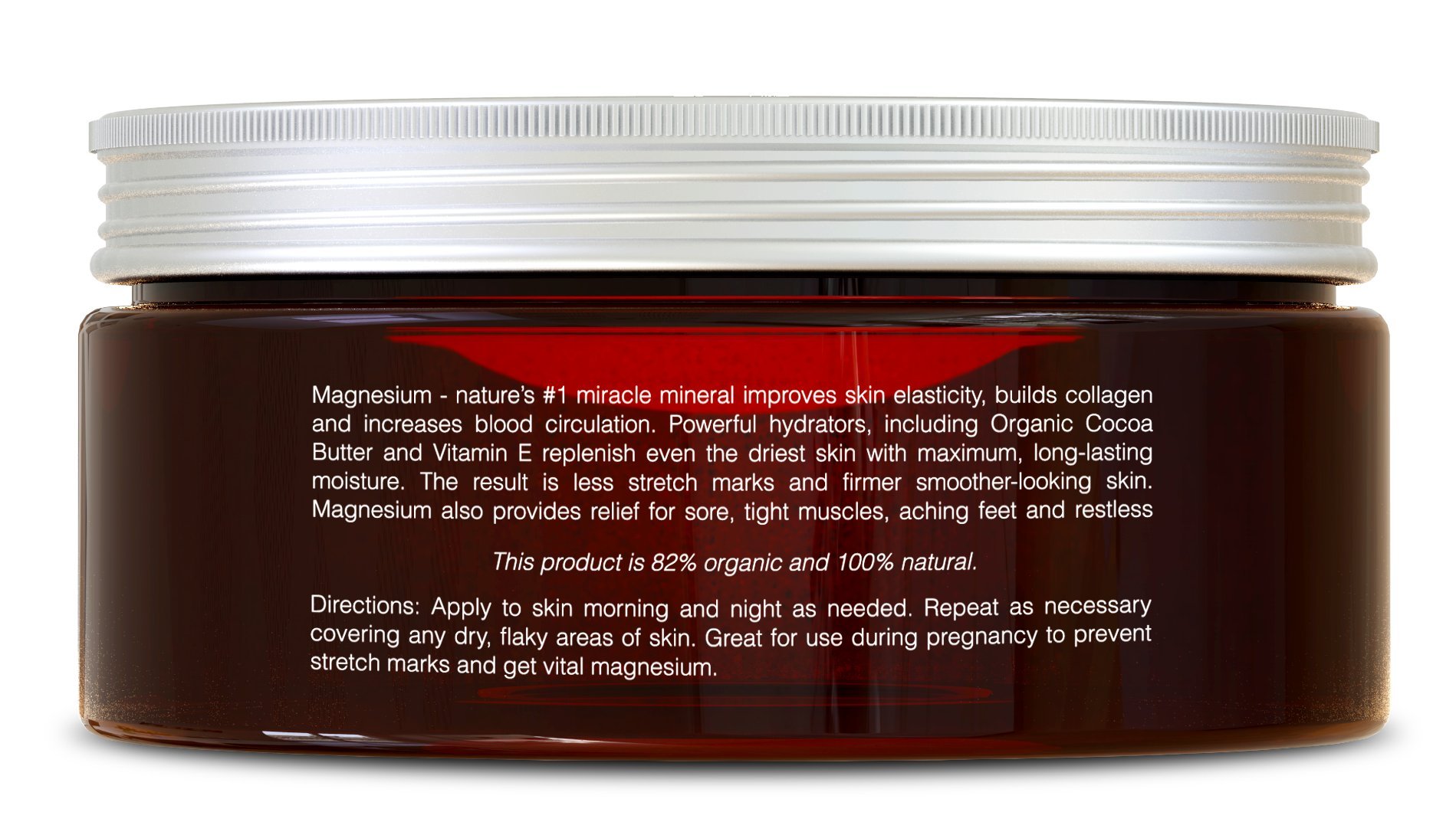 Natural Magnesium Cream & Castor Oil for Muscle Relief & Hair Growth