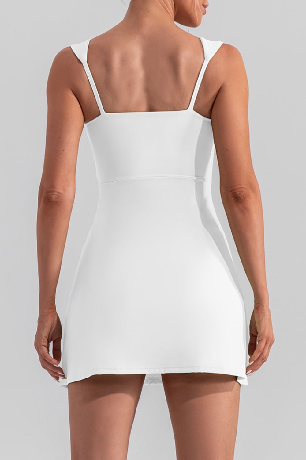 Square Neck Sleeveless Slit Pickleball Dress for Women - Athletic Tennis Dress with Side Slit for Comfort & Style - Perfect for Pickleball, Tennis & Summer Sports