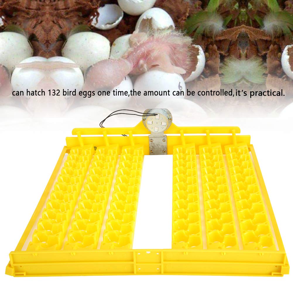 132Pcs Automatic Egg Turner Tray for Chicken Incubators - Egg Incubation Accessory with 110V for Poultry Hatching, Laboratory Use & Home Farming